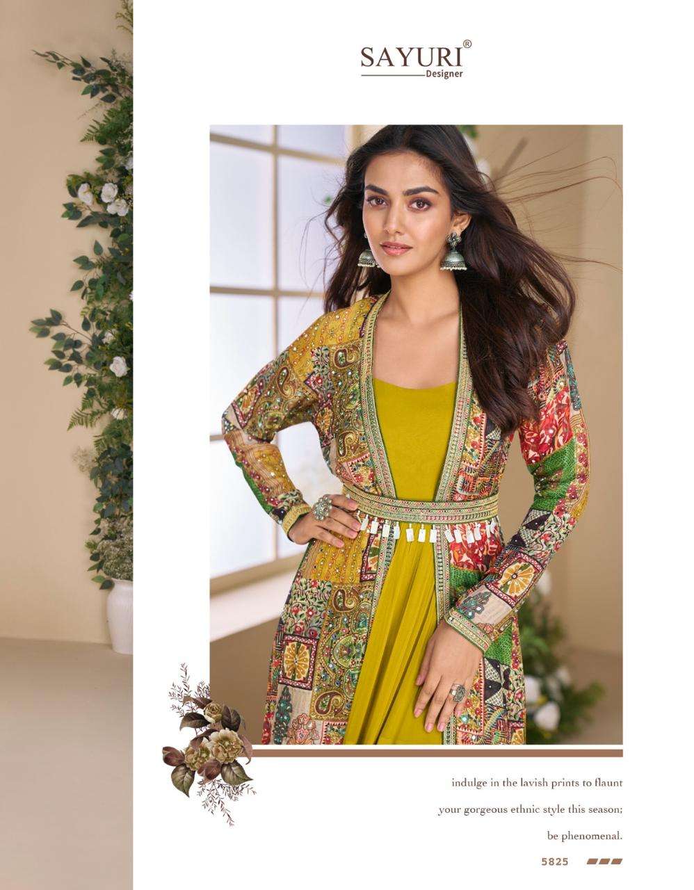 JANVI BY SAYURI DESIGNER IN REAL GEROGETTE WITH HAND EMBELLISHED WORK 