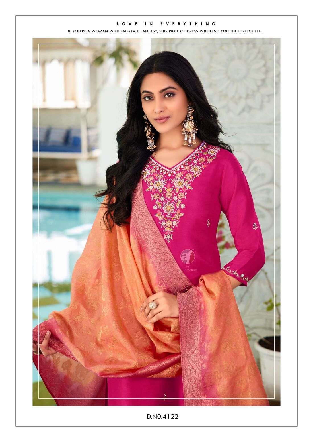 JHALAK BY ANJU FABRIC IN PURE DOLA SILK KURTI PANT AND DUPATTA WITH PURE HAND WORK 
