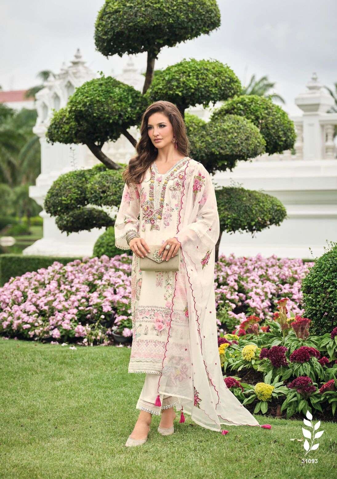 KAINAT BY LADY LEELA IN MASLIN PRINT FABRIC WITH HANDWORK AND ORGANZA DUPATTA 