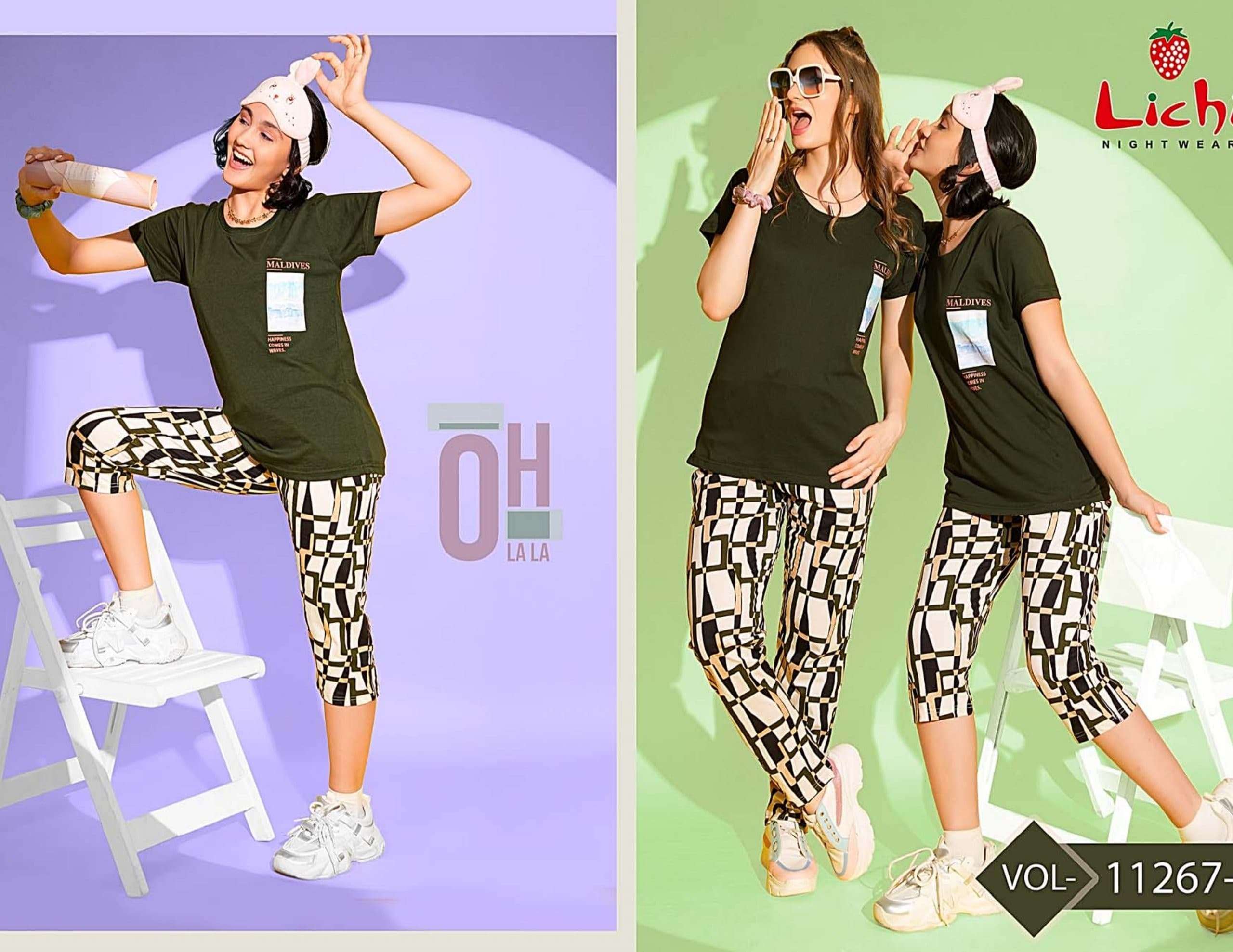 KAIRA CHARMEE 11272 BY LICHI IN IMPORTED FABRIC CHARMEE NIGHT CO-ORD SET 