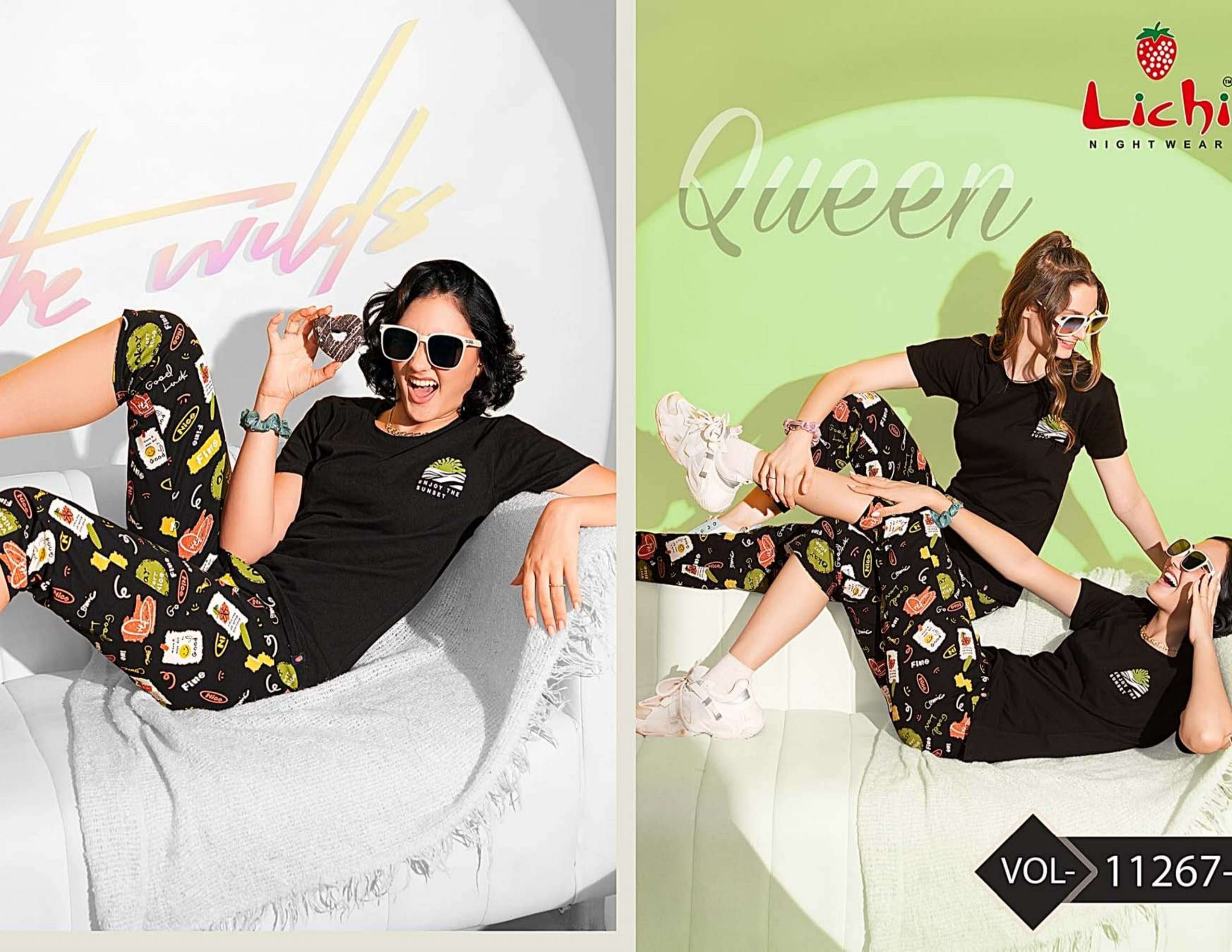 KAIRA CHARMEE 11272 BY LICHI IN IMPORTED FABRIC CHARMEE NIGHT CO-ORD SET 