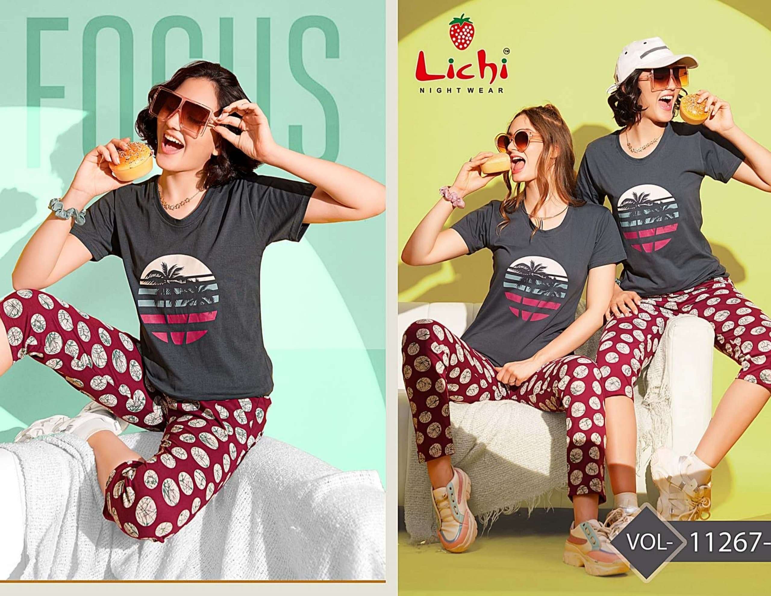 KAIRA CHARMEE 11272 BY LICHI IN IMPORTED FABRIC CHARMEE NIGHT CO-ORD SET 