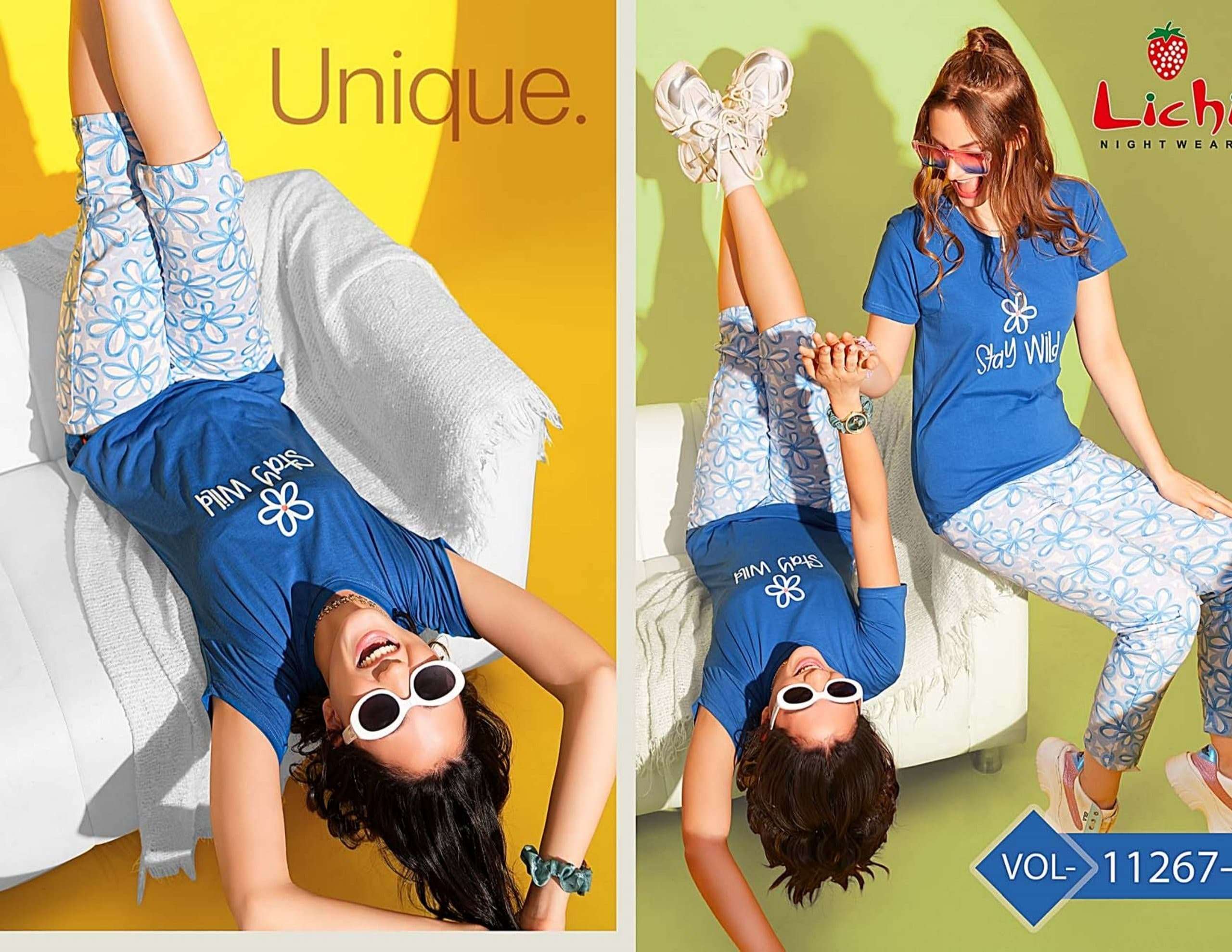 KAIRA CHARMEE 11272 BY LICHI IN IMPORTED FABRIC CHARMEE NIGHT CO-ORD SET 