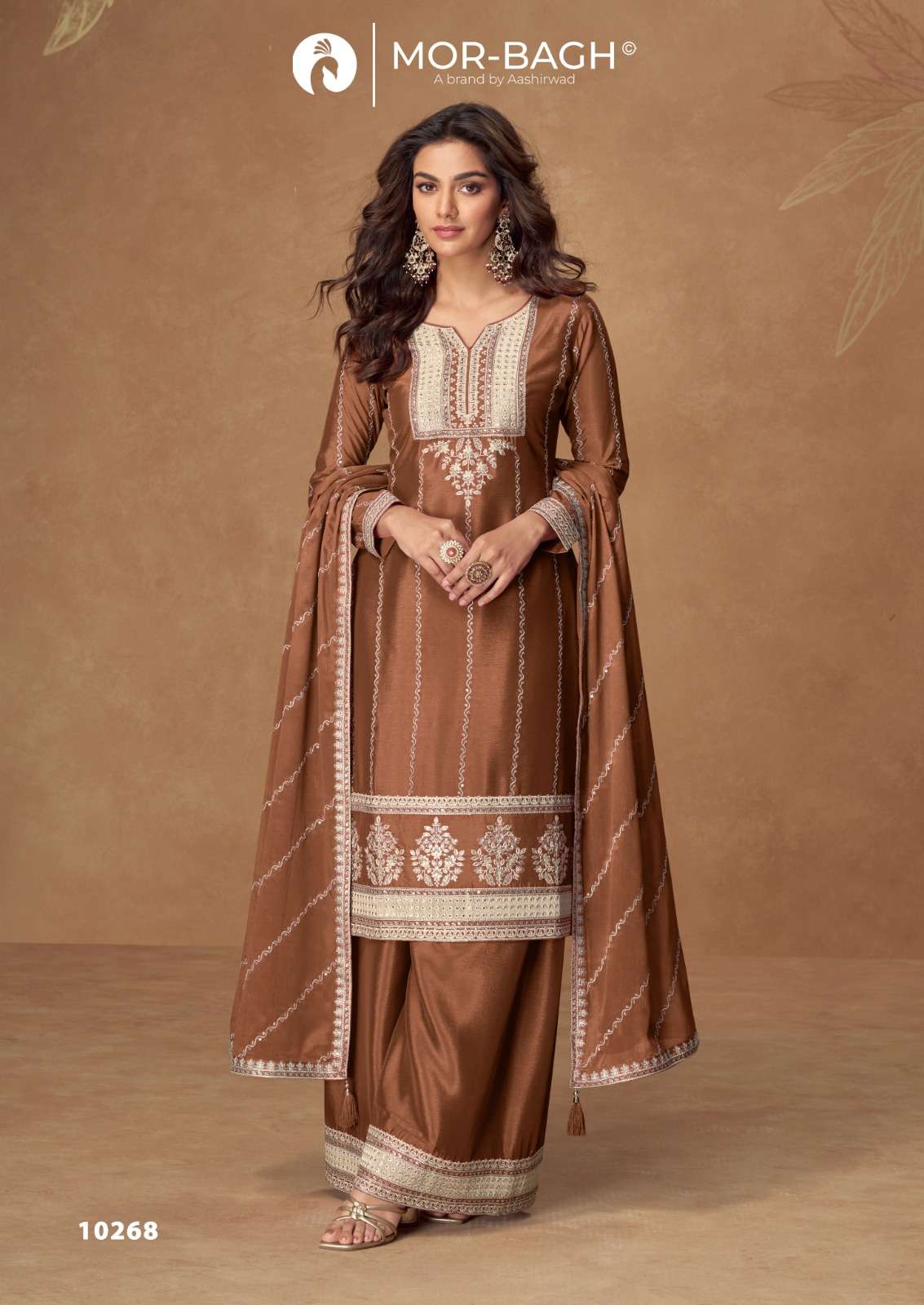 KAVERI BY AASHIRWAD CREATION PREMIUM CHINON SILK WITH HEAVY EMBROIDERY WORK 