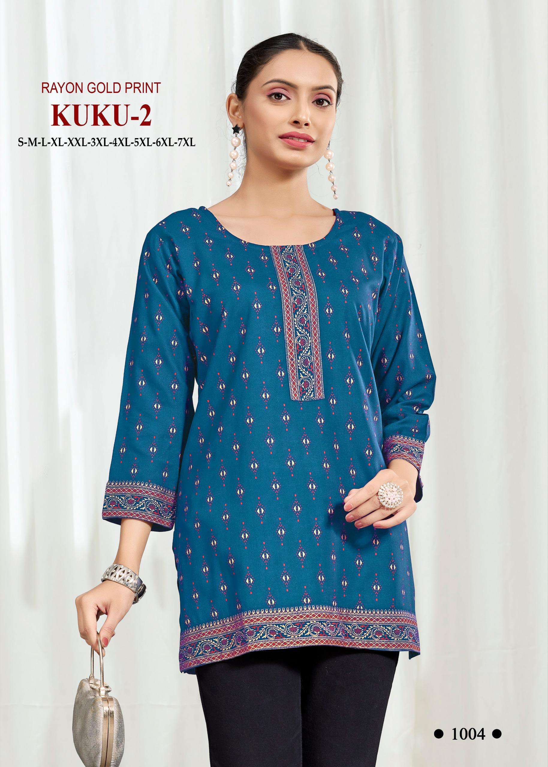 KUKU-2 BY TEXOFAB IN HEAVY RAYON BOMBAY PATTERN MULTI EMBROIDERY SEQUENCE WORK 