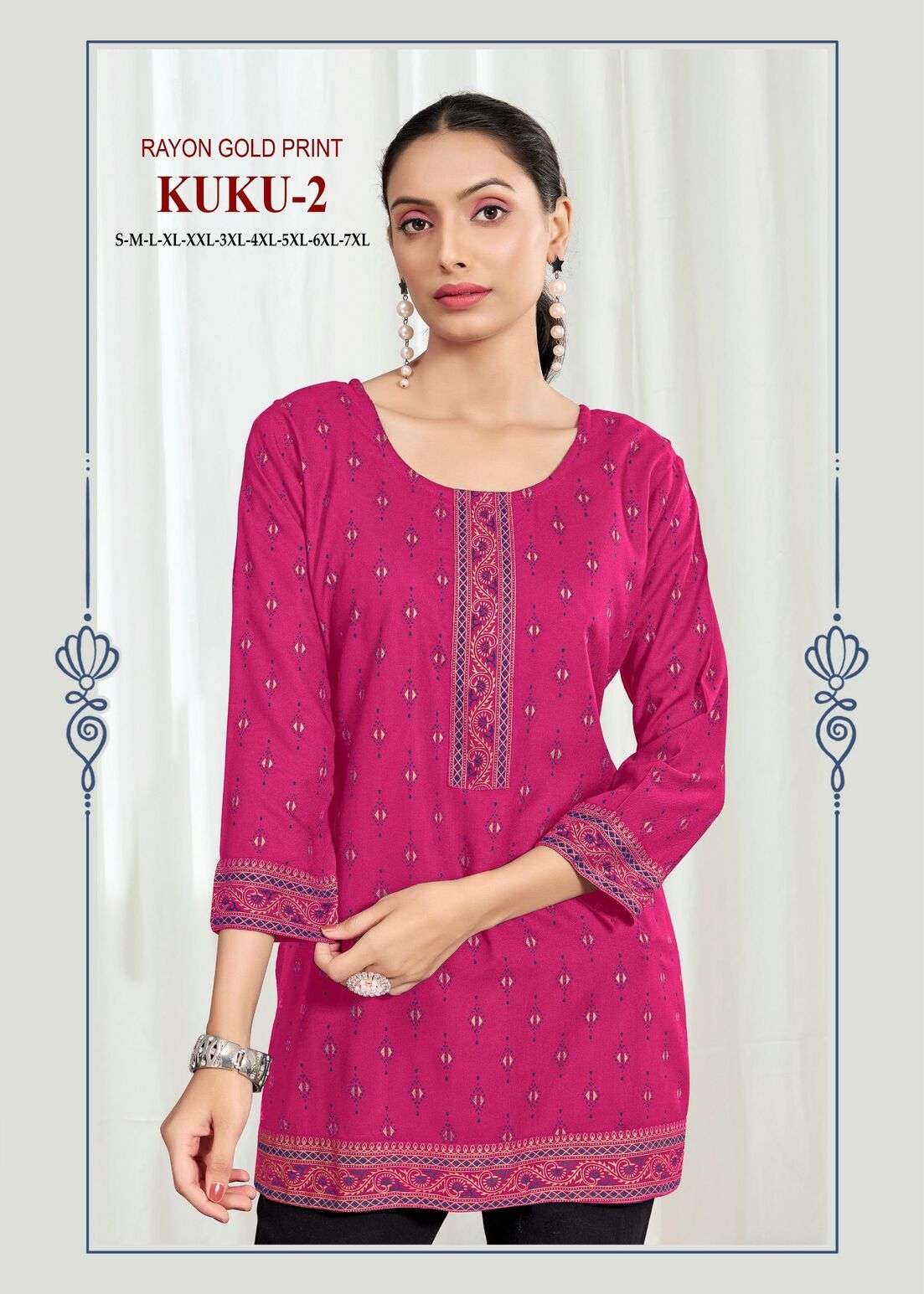 KUKU-2 BY TEXOFAB IN HEAVY RAYON BOMBAY PATTERN MULTI EMBROIDERY SEQUENCE WORK 