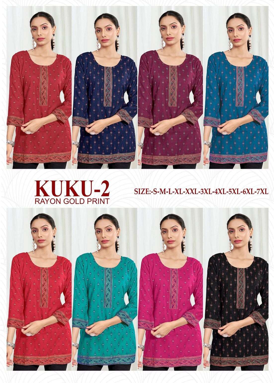 KUKU-2 BY TEXOFAB IN HEAVY RAYON BOMBAY PATTERN MULTI EMBROIDERY SEQUENCE WORK 