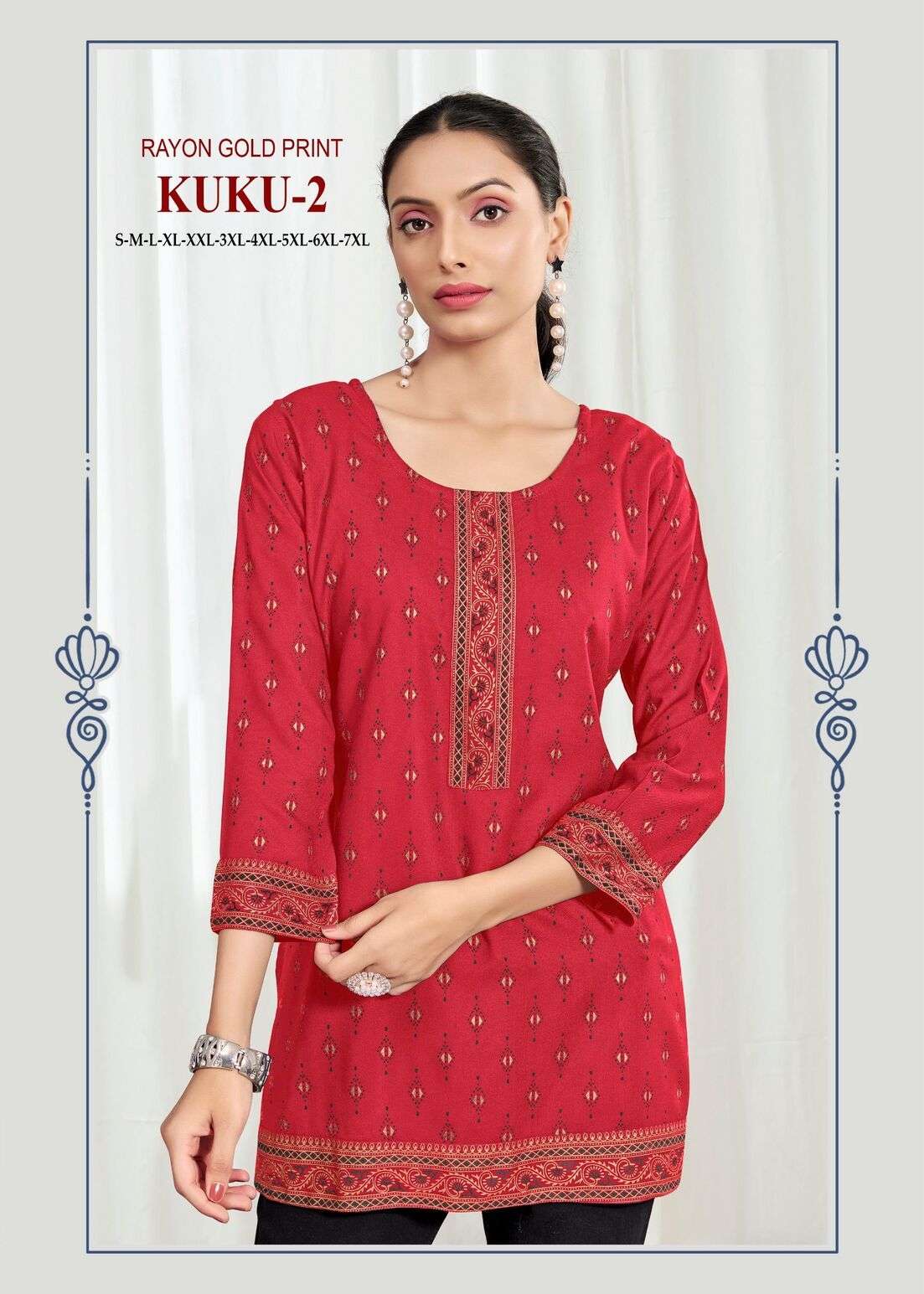 KUKU-2 BY TEXOFAB IN HEAVY RAYON BOMBAY PATTERN MULTI EMBROIDERY SEQUENCE WORK 