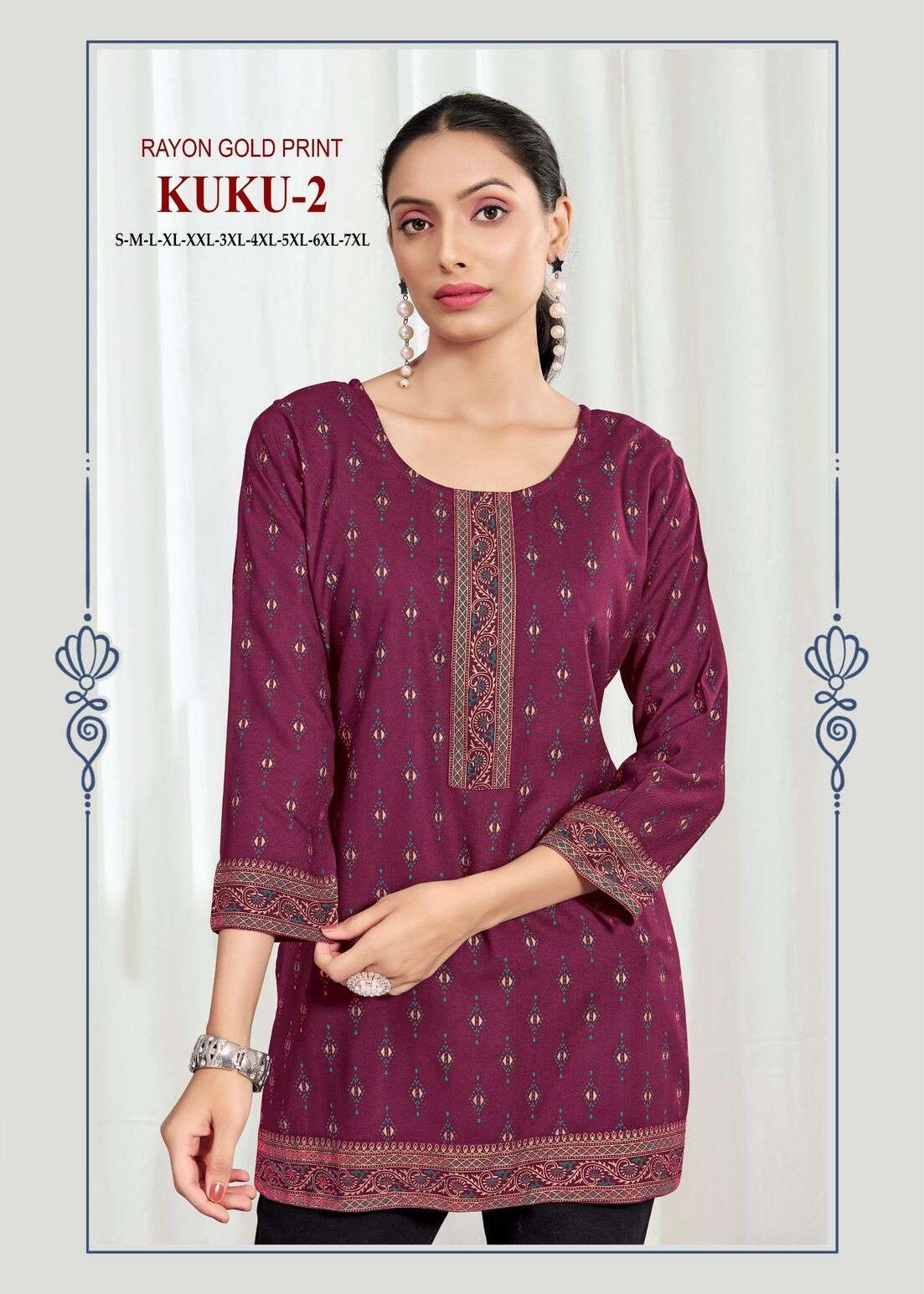 KUKU-2 BY TEXOFAB IN HEAVY RAYON BOMBAY PATTERN MULTI EMBROIDERY SEQUENCE WORK 
