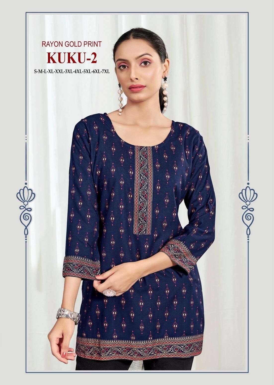 KUKU-2 BY TEXOFAB IN HEAVY RAYON BOMBAY PATTERN MULTI EMBROIDERY SEQUENCE WORK 