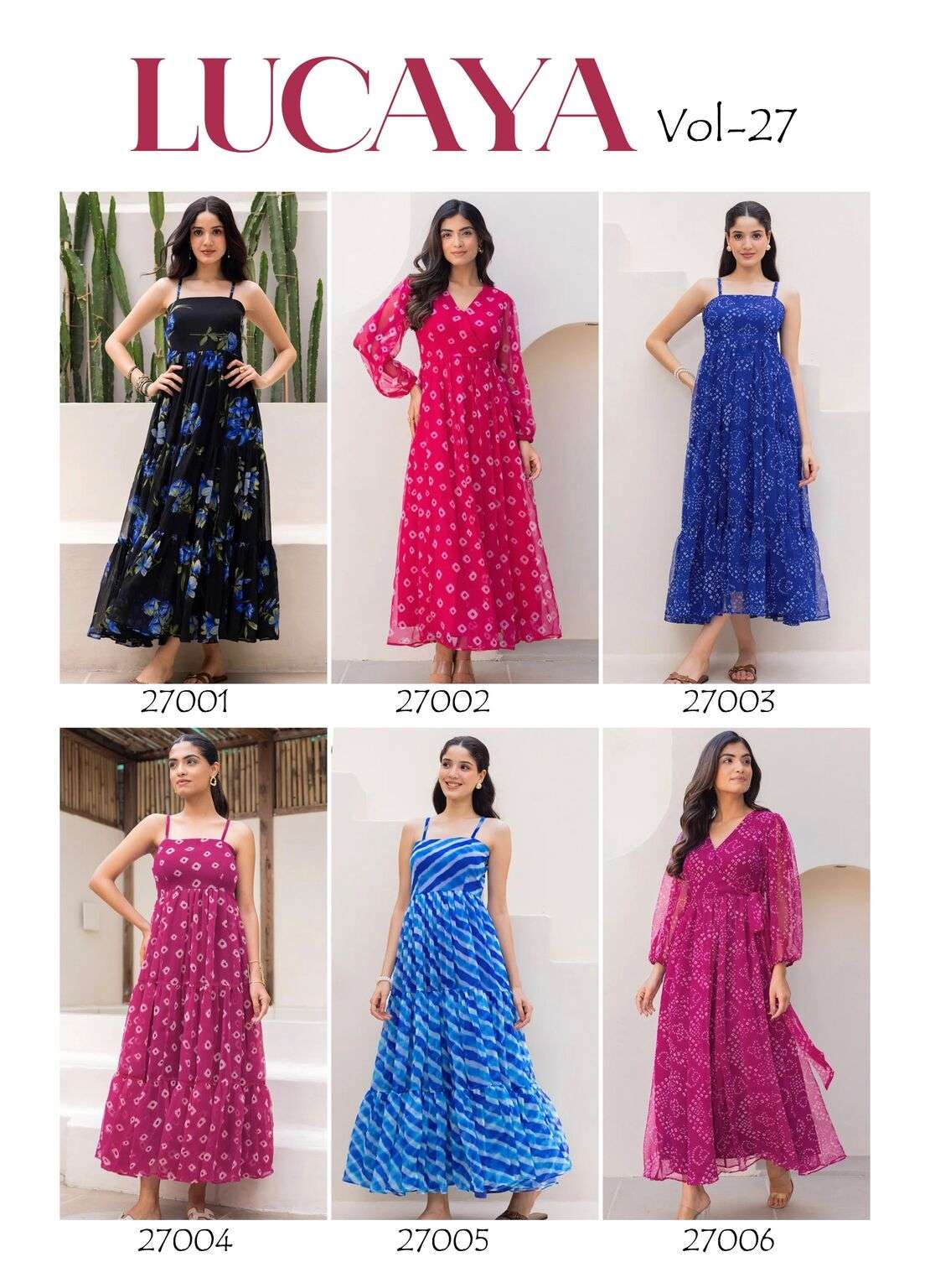 LUCAYA VOL-27 BY TEXOFAB IN FAUX GEORGETTE WITH HEAVY DIGITAL PRINTED GOWN 