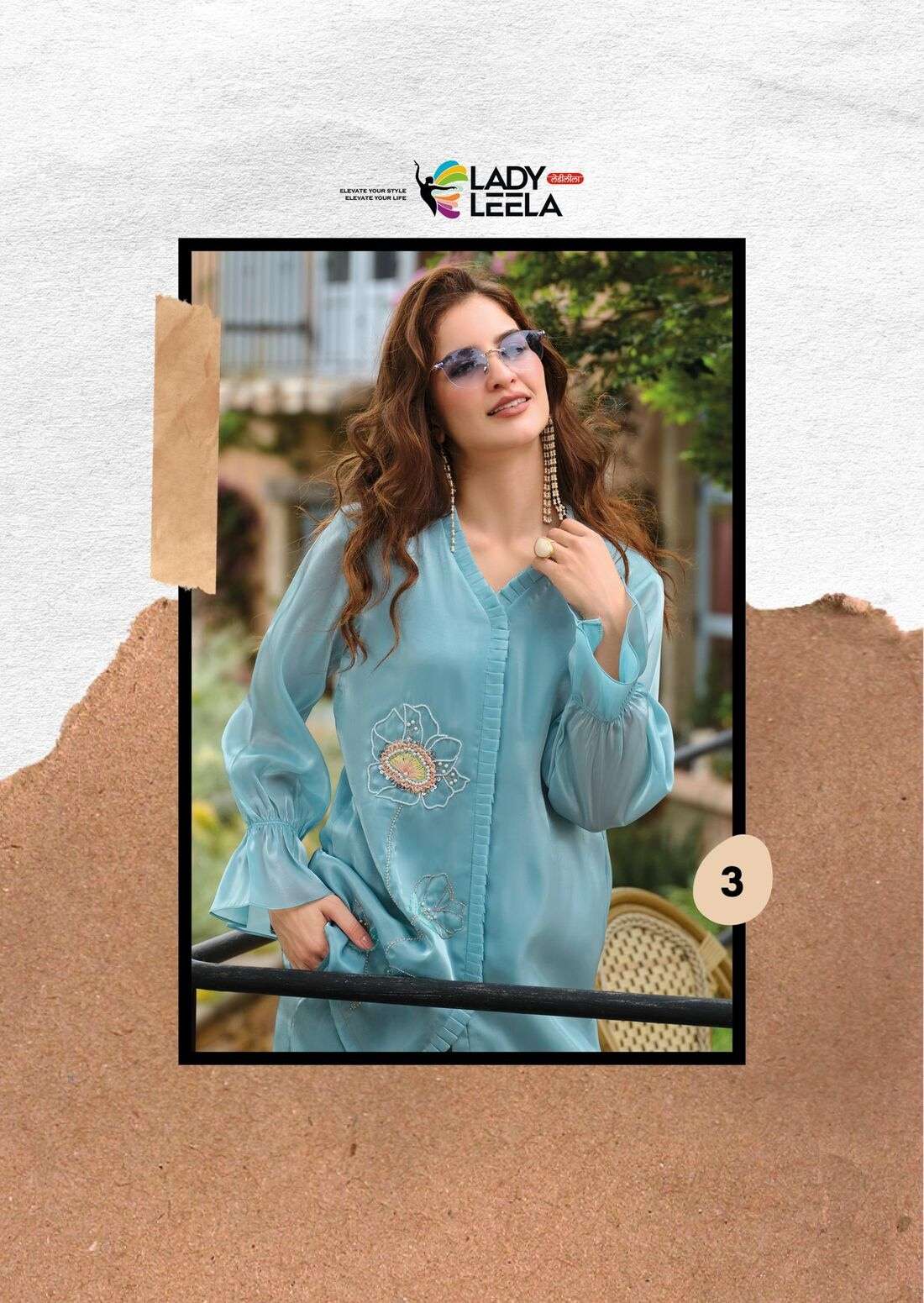 MARBLES VOL-5 BY LADY LEELA IN VISCOSE FABRIC PURE HANDWORK STYLISH CO-ORD SET 