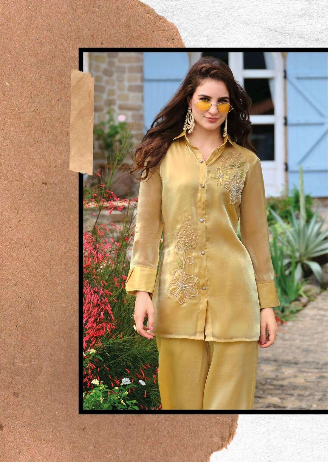 MARBLES VOL-5 BY LADY LEELA IN VISCOSE FABRIC PURE HANDWORK STYLISH CO-ORD SET 