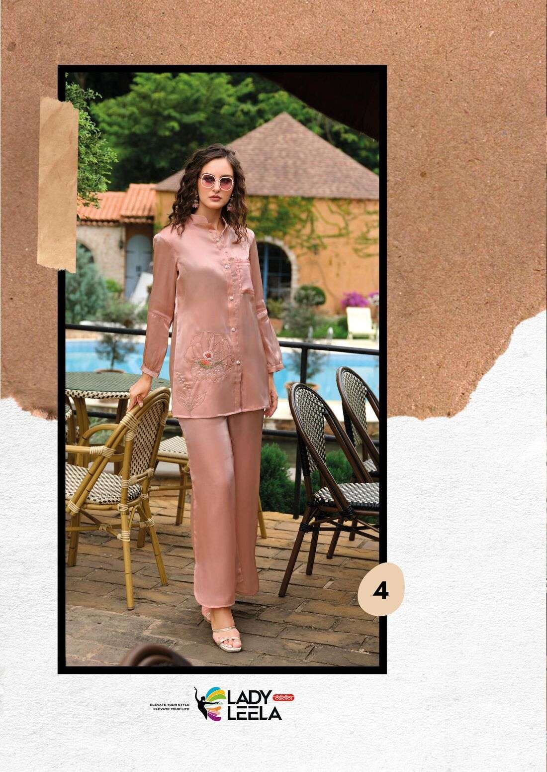 MARBLES VOL-5 BY LADY LEELA IN VISCOSE FABRIC PURE HANDWORK STYLISH CO-ORD SET 