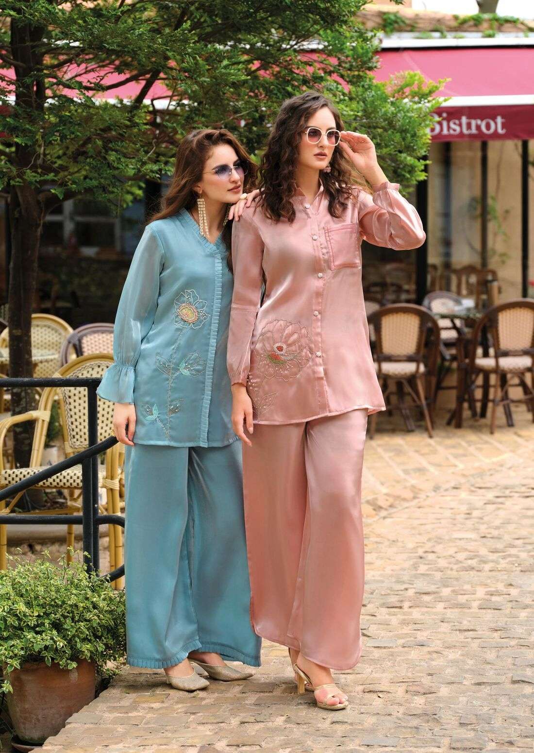 MARBLES VOL-5 BY LADY LEELA IN VISCOSE FABRIC PURE HANDWORK STYLISH CO-ORD SET 