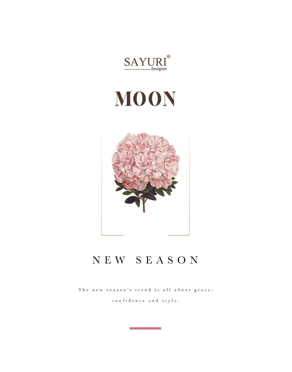 MOON BY SAYURI DESIGNER IN REAL CHINON & GEROGETTE WITH EMBROIDERED BLOUSE 