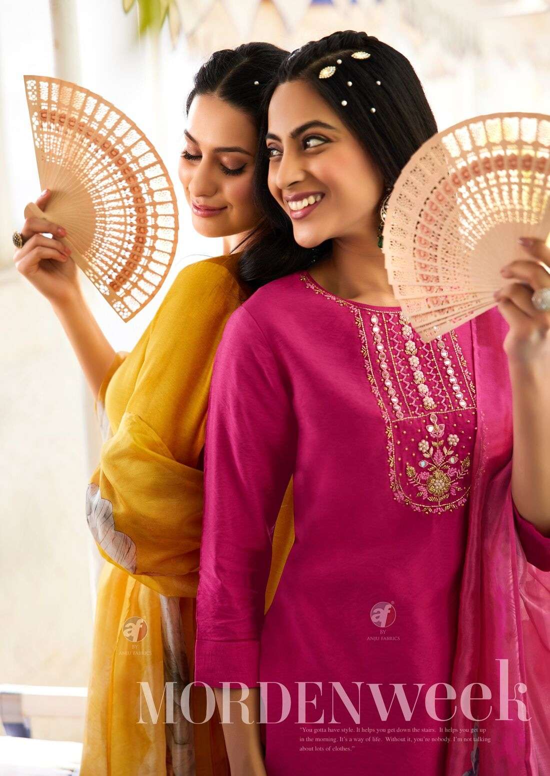 NAKHRALI VOL-6 BY ANJU FABRICS IN MODAL SILK FULL STICHED KURTI PANT WITH DUPATTA 