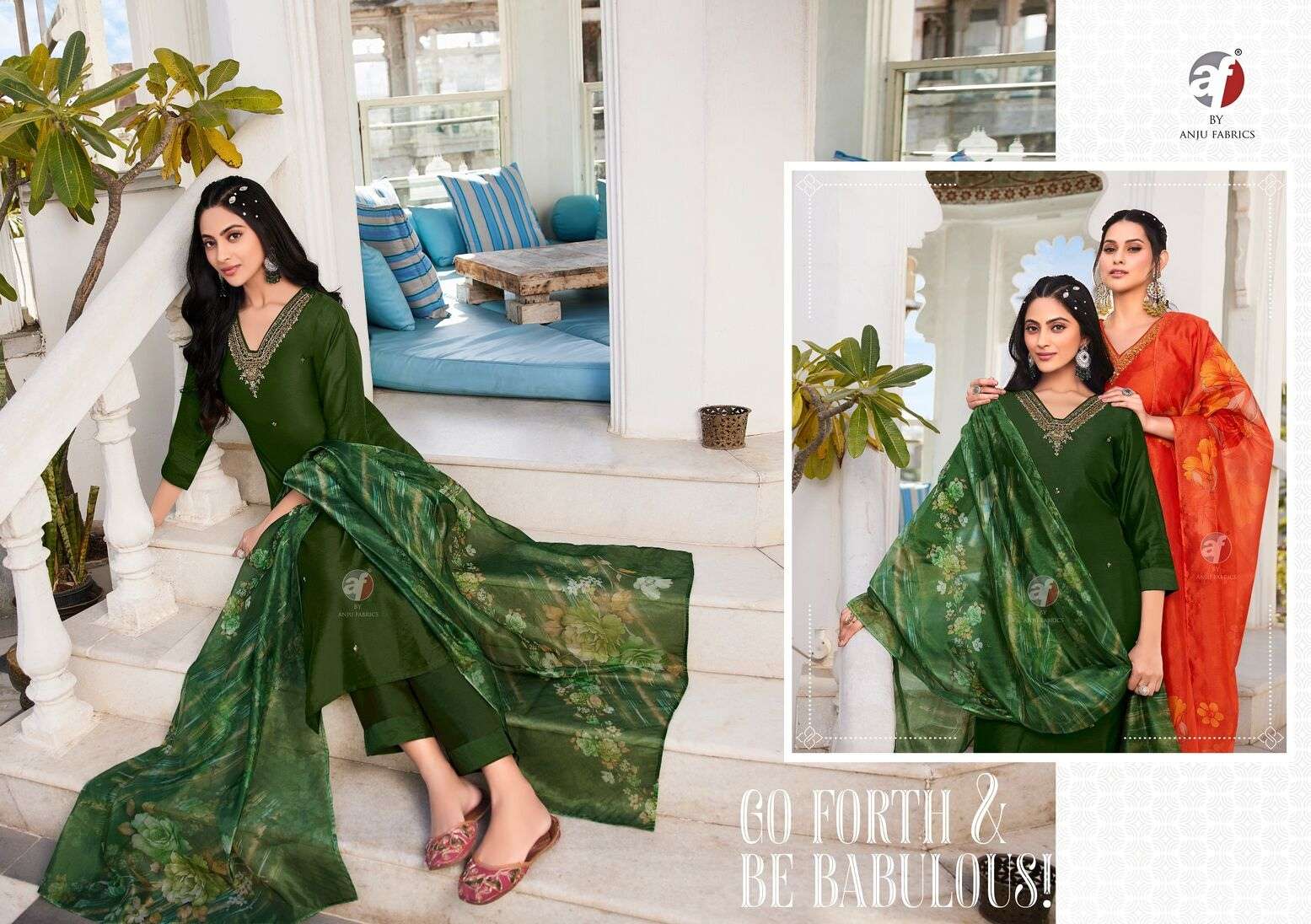 NAKHRALI VOL-6 BY ANJU FABRICS IN MODAL SILK FULL STICHED KURTI PANT WITH DUPATTA 