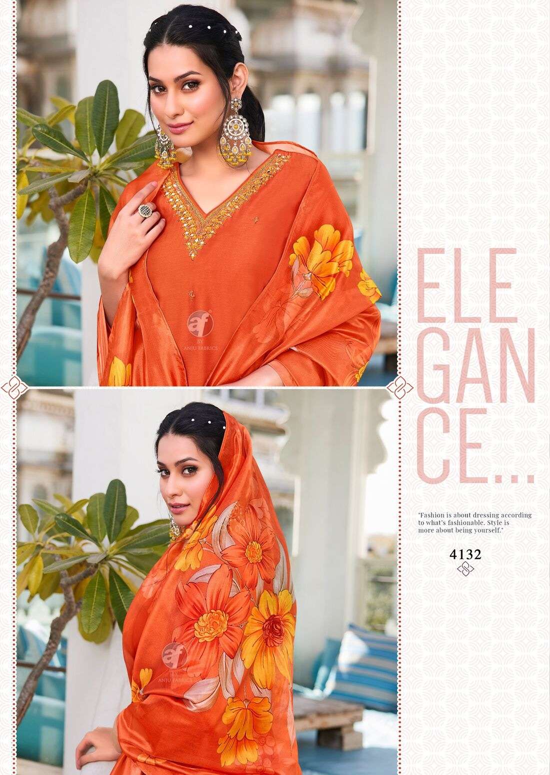 NAKHRALI VOL-6 BY ANJU FABRICS IN MODAL SILK FULL STICHED KURTI PANT WITH DUPATTA 