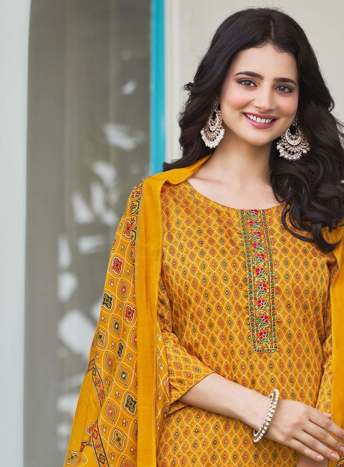 NAZRANA VOL 2 BY RADHIKA LIFESTYLE IN JAM SATIN DISCHARGE PRINT WITH EMBROIDERY WORK