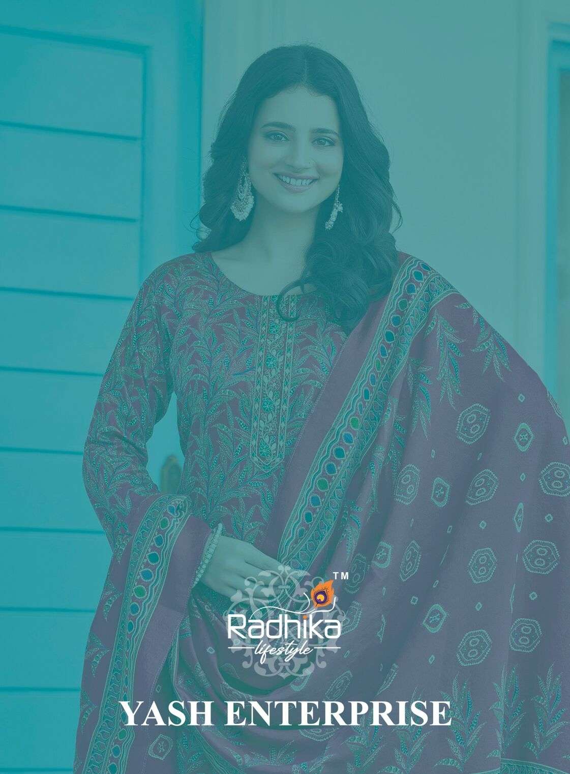 NAZRANA VOL 2 BY RADHIKA LIFESTYLE IN JAM SATIN DISCHARGE PRINT WITH EMBROIDERY WORK