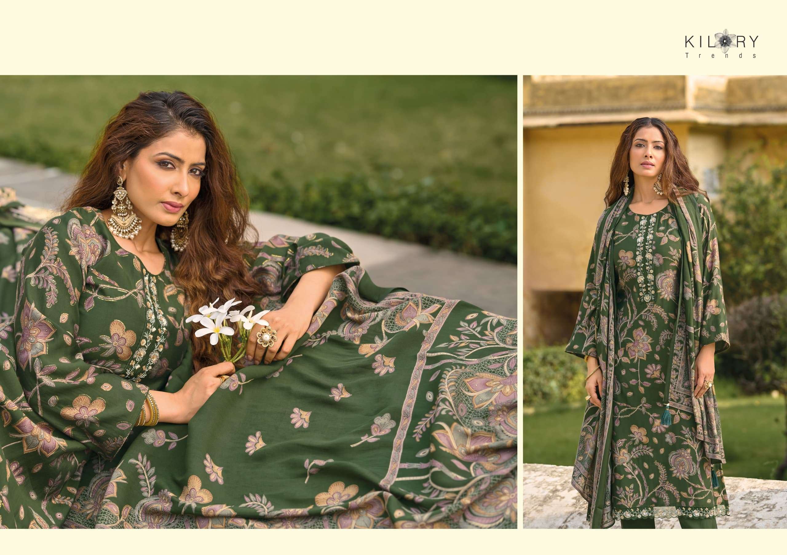 ODDNY BY KILORY TRENDS IN PURE MUSLIN WITH FANCY HAND WORK 