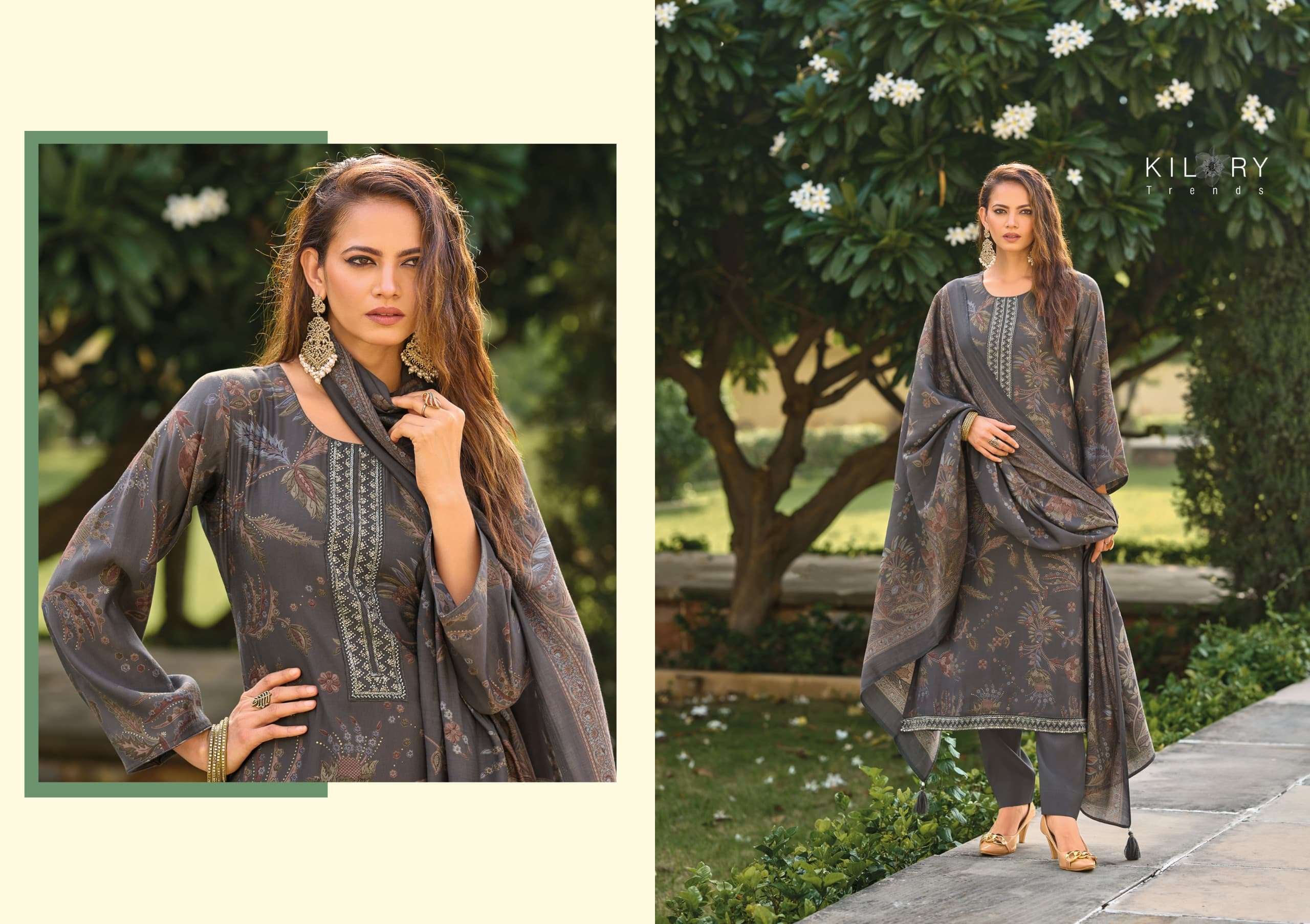 ODDNY BY KILORY TRENDS IN PURE MUSLIN WITH FANCY HAND WORK 