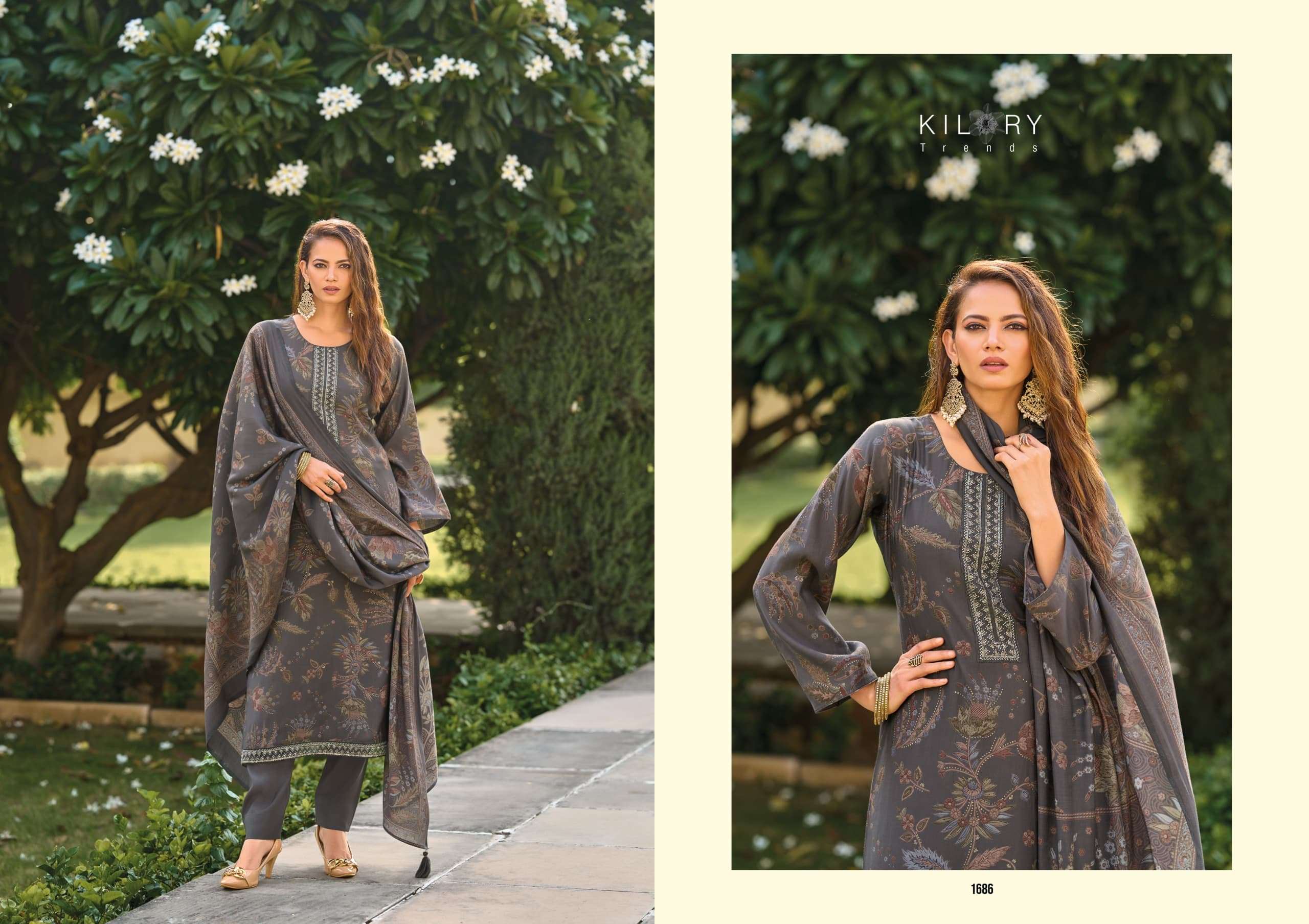 ODDNY BY KILORY TRENDS IN PURE MUSLIN WITH FANCY HAND WORK 