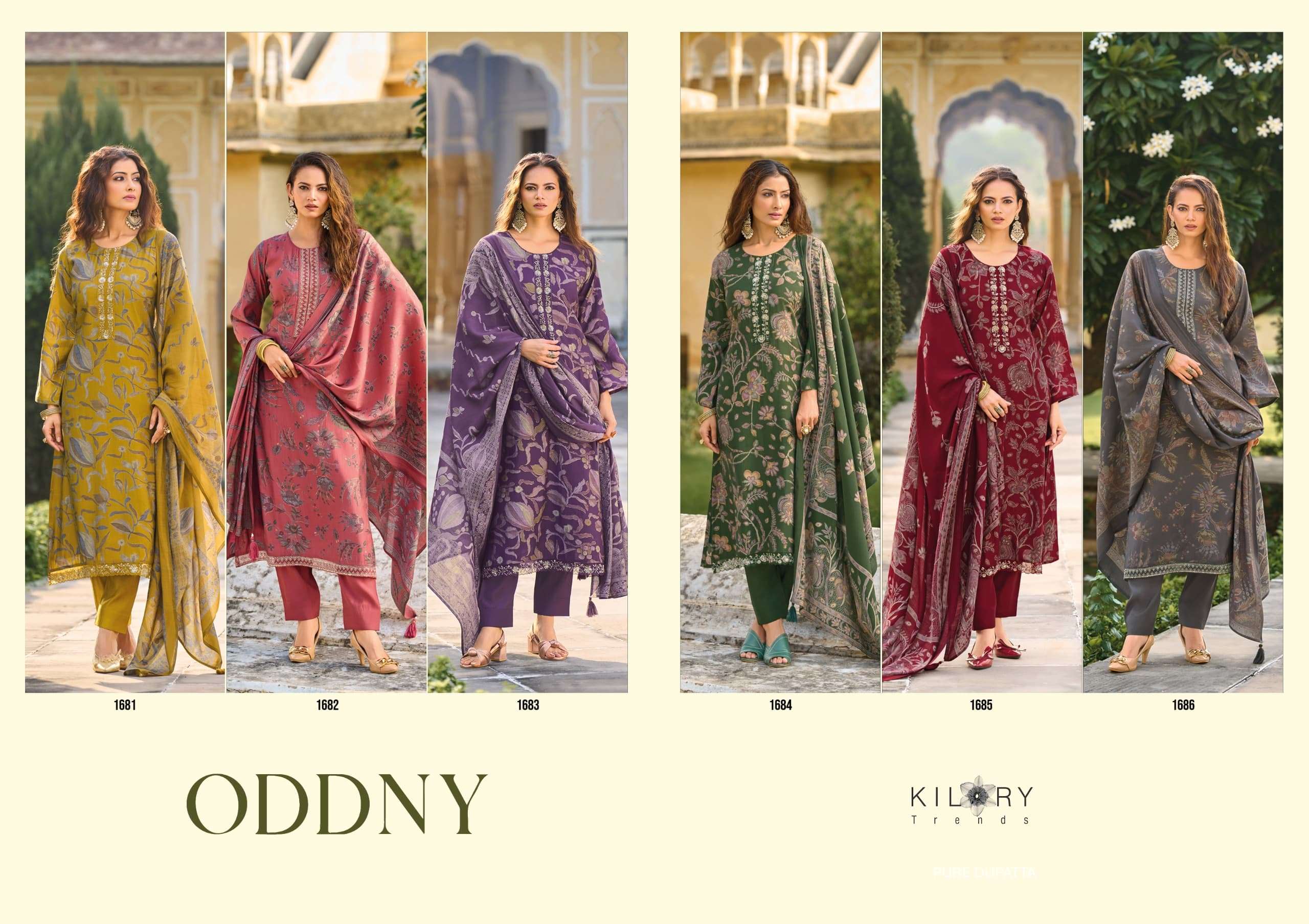 ODDNY BY KILORY TRENDS IN PURE MUSLIN WITH FANCY HAND WORK 