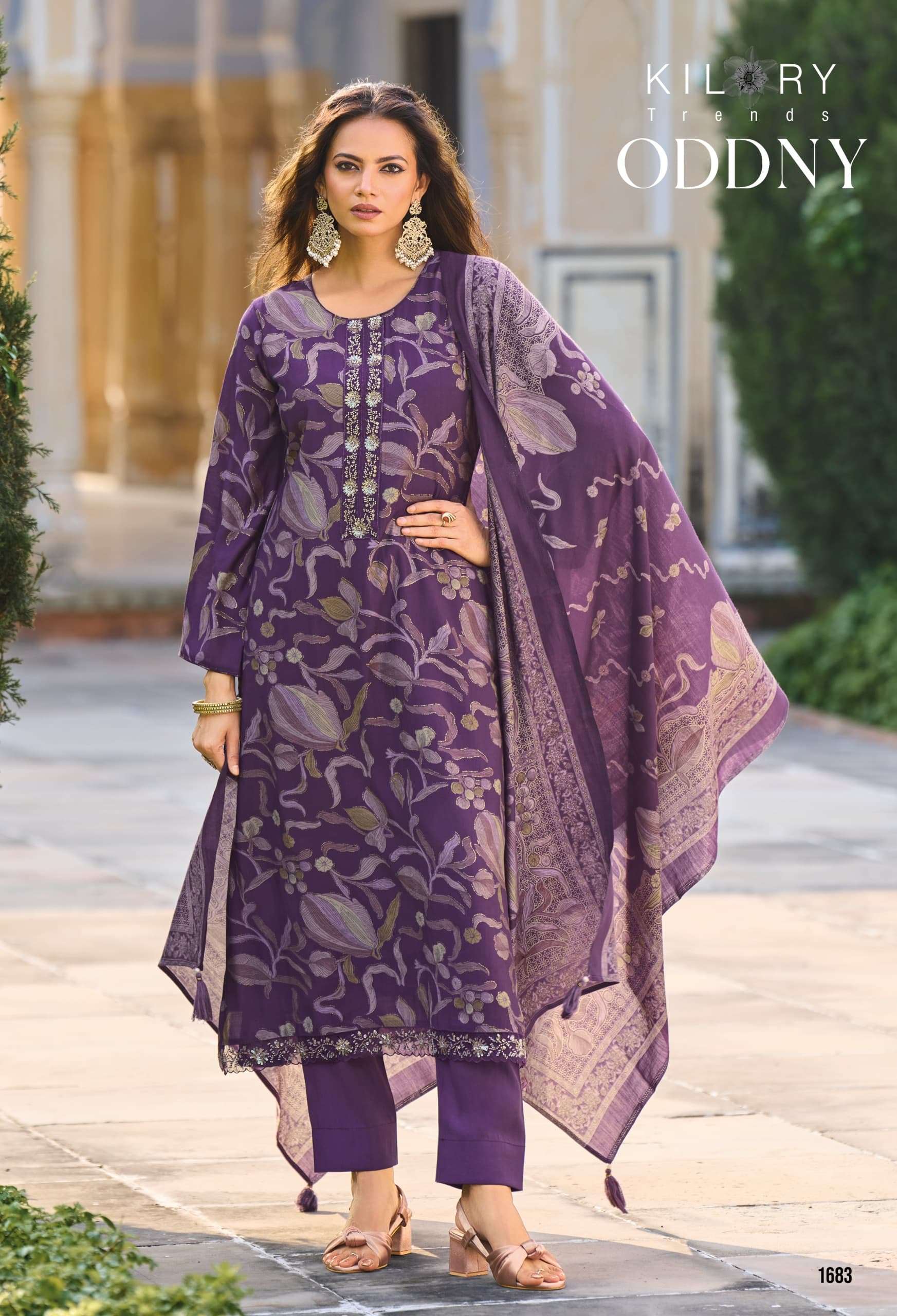 ODDNY BY KILORY TRENDS IN PURE MUSLIN WITH FANCY HAND WORK 