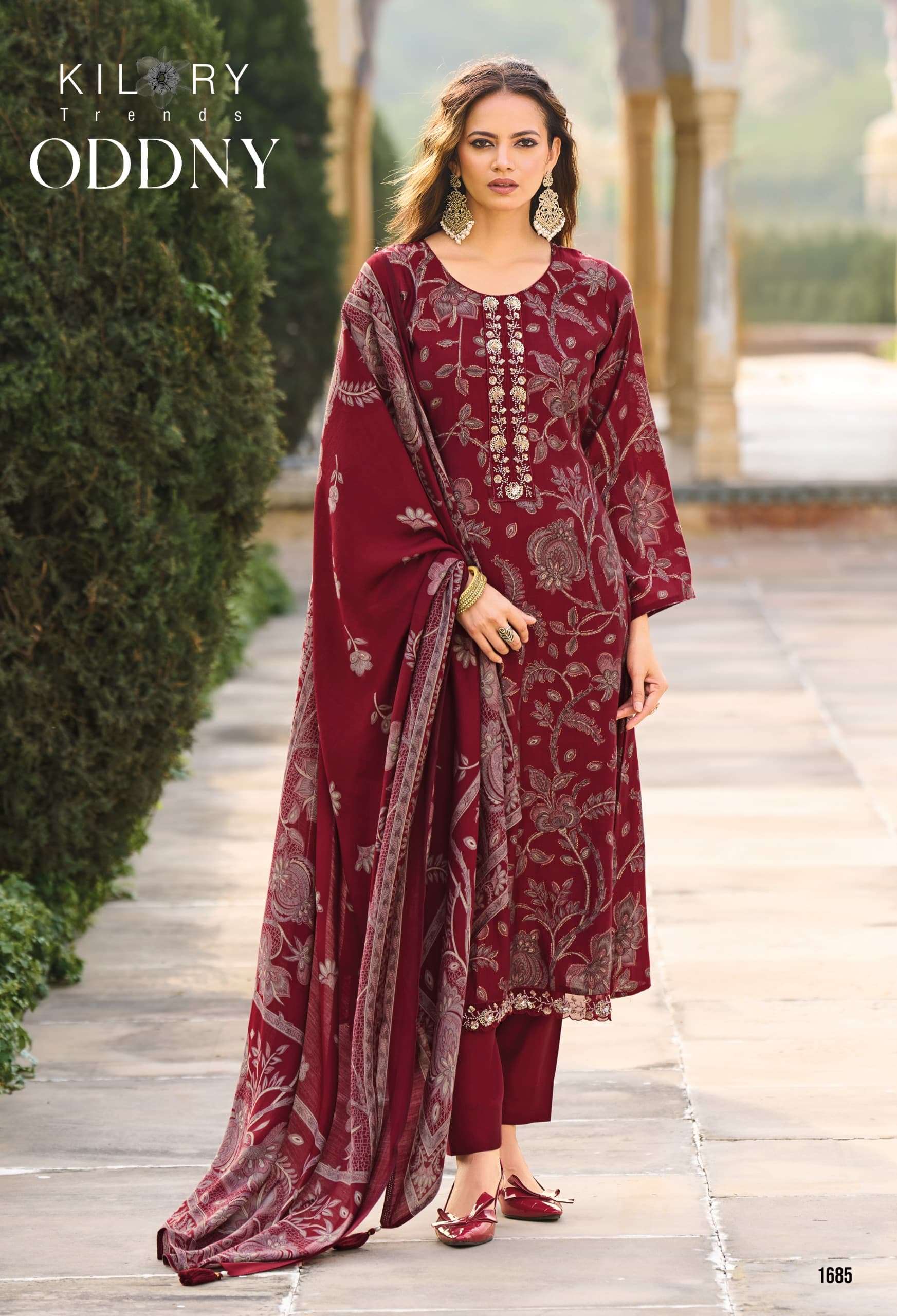 ODDNY BY KILORY TRENDS IN PURE MUSLIN WITH FANCY HAND WORK 