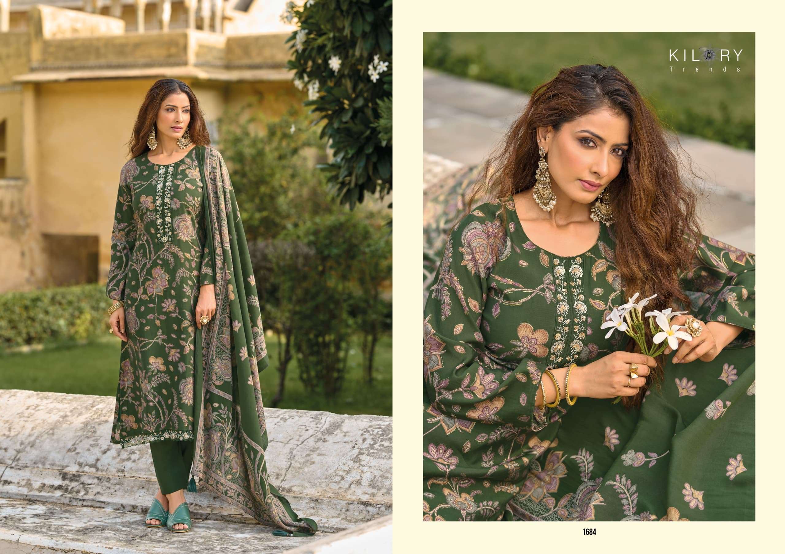 ODDNY BY KILORY TRENDS IN PURE MUSLIN WITH FANCY HAND WORK 