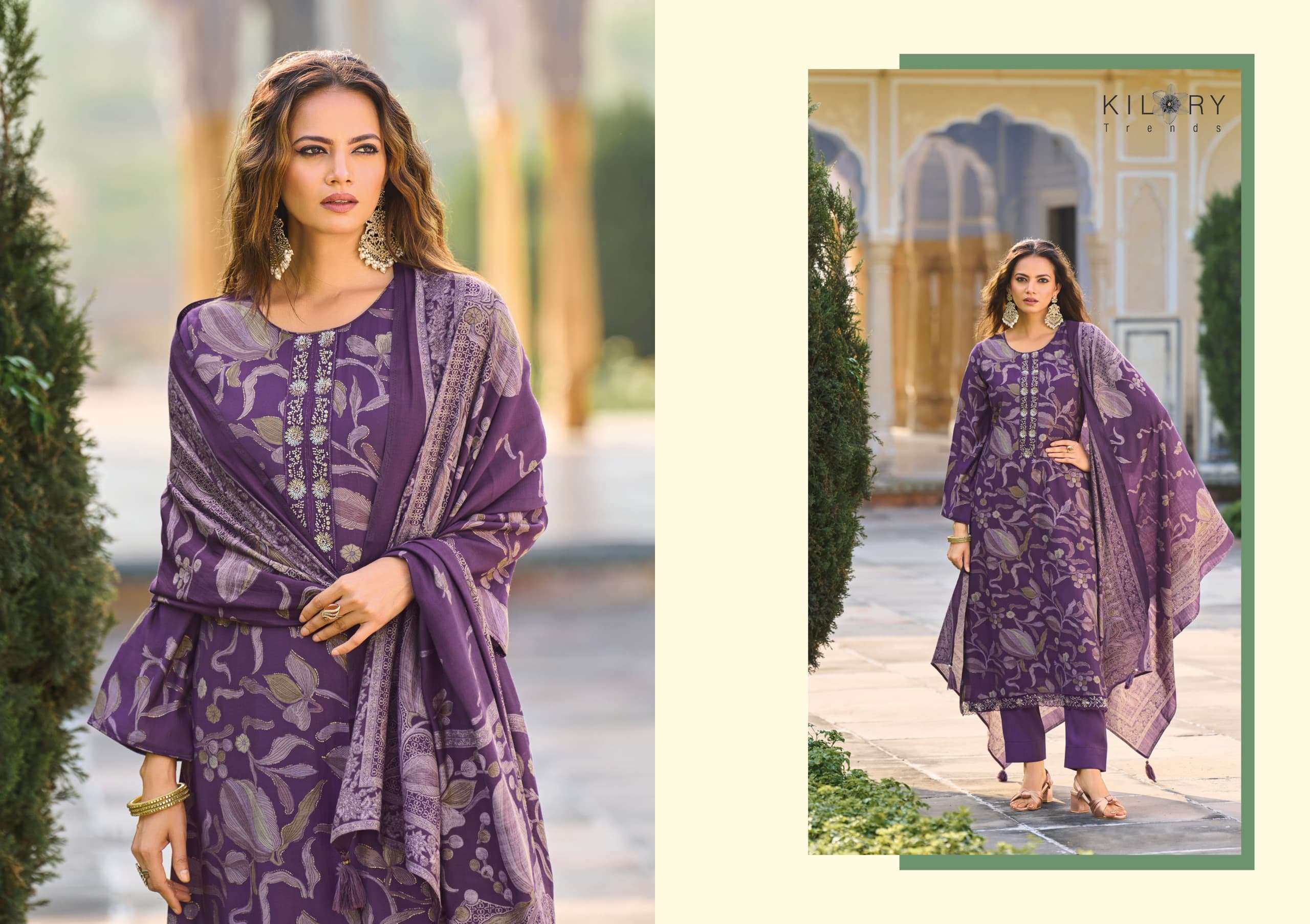 ODDNY BY KILORY TRENDS IN PURE MUSLIN WITH FANCY HAND WORK 