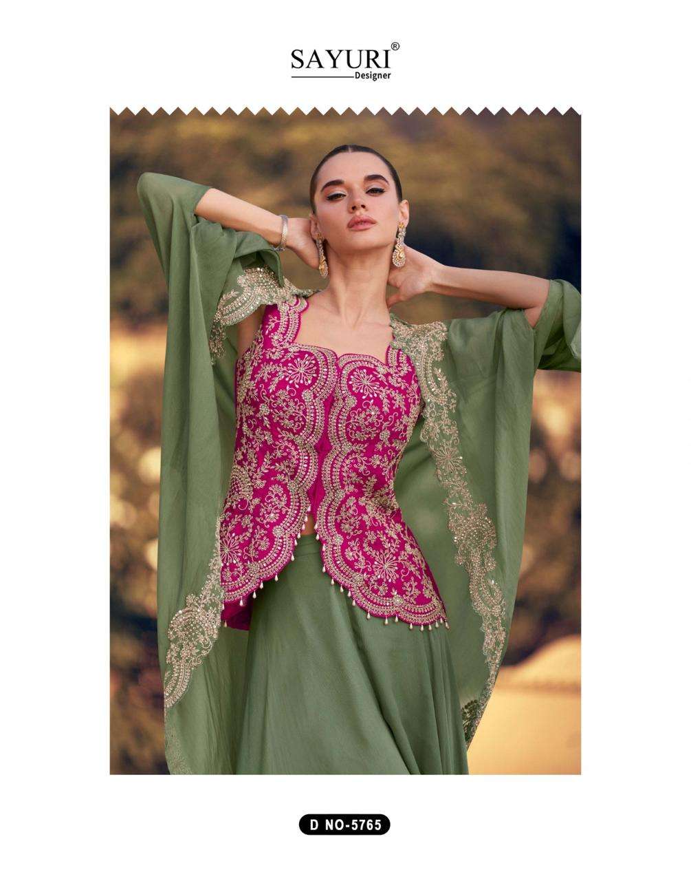 PANIHARI BY SAYURI DESIGNER IN REAL ORGANZA SILK WITH HEAVY LOOK EMBROIDERED JACKET AND PLAZZO 