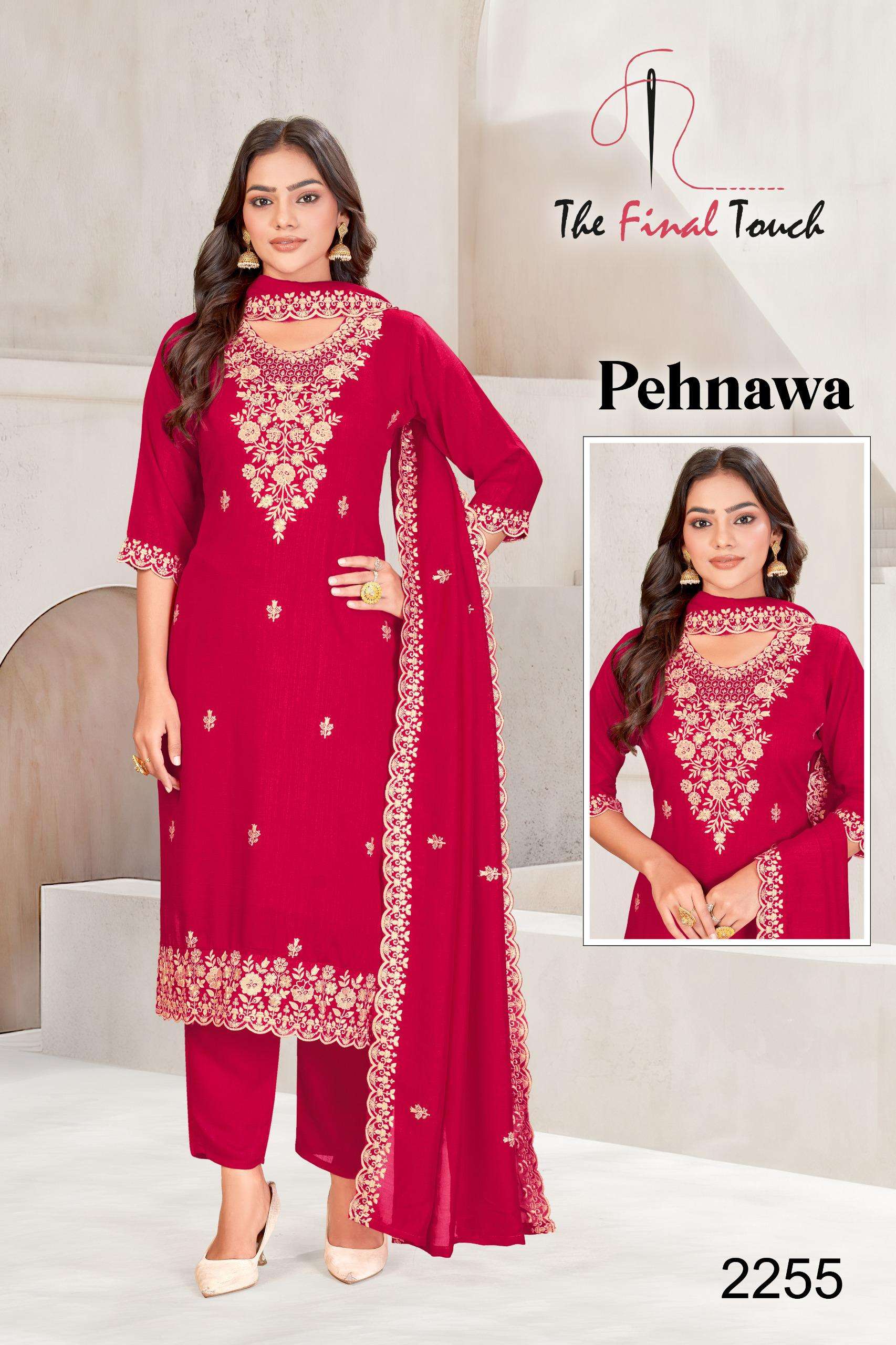 PEHNAWA BY THE FINAL TOUCH IN VICHITRA WITH HEAVY EMBROIDERY WORK WITH INNER 