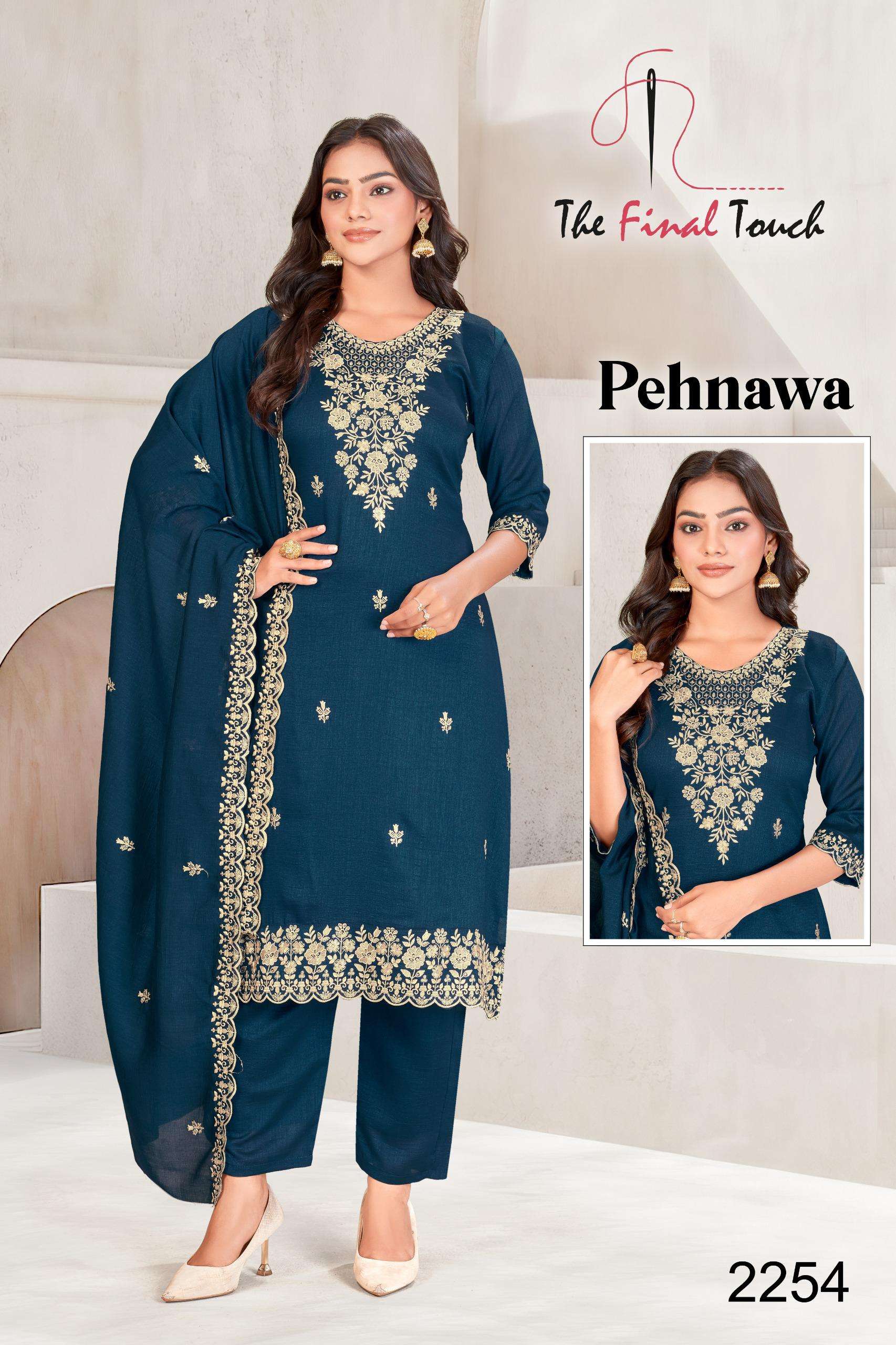 PEHNAWA BY THE FINAL TOUCH IN VICHITRA WITH HEAVY EMBROIDERY WORK WITH INNER 