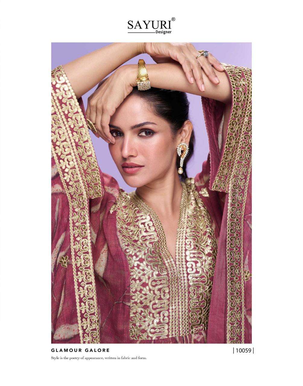 RAAHI BY SAYURI DESIGNER IN PREMIUM REAL GEROGETTE KAFTAN WITH EMBROIDERED WORK 