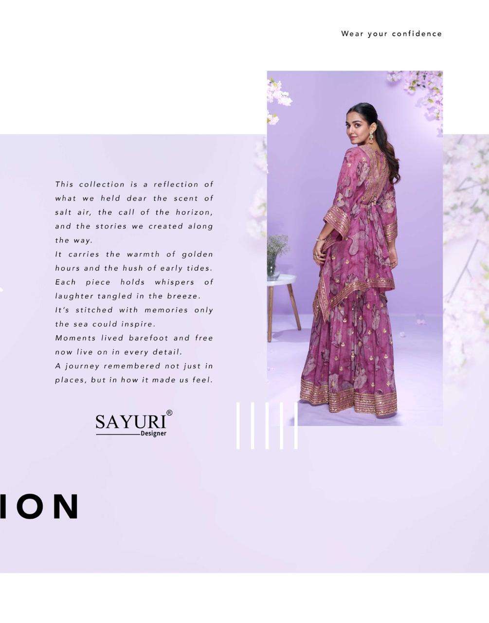 RAAHI BY SAYURI DESIGNER IN PREMIUM REAL GEROGETTE KAFTAN WITH EMBROIDERED WORK 