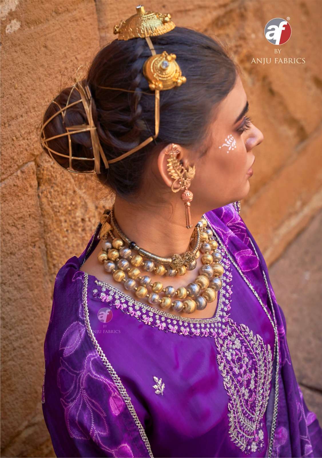 RAJ KOTHI BY ANJU FABRICS IN PURE NATURAL CREPE KURTI PANT WITH CHINNON DIGITAL PRINT DUPATTA 