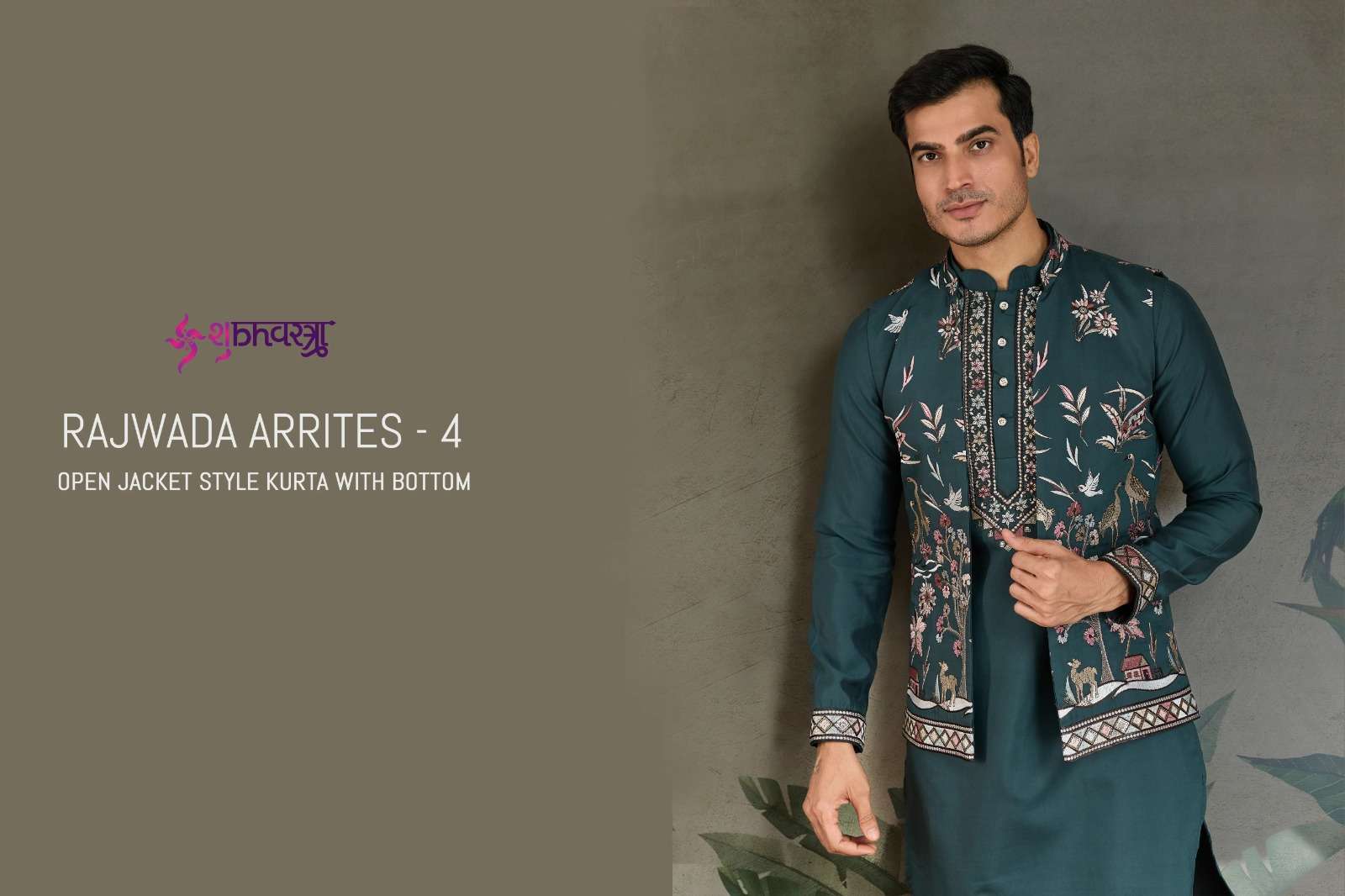 RAJWADA ATTIRE-4 BY SHUBHVASTRA NEW KURTA COLLOCTION WITH OPEN JACKET STYLE 
