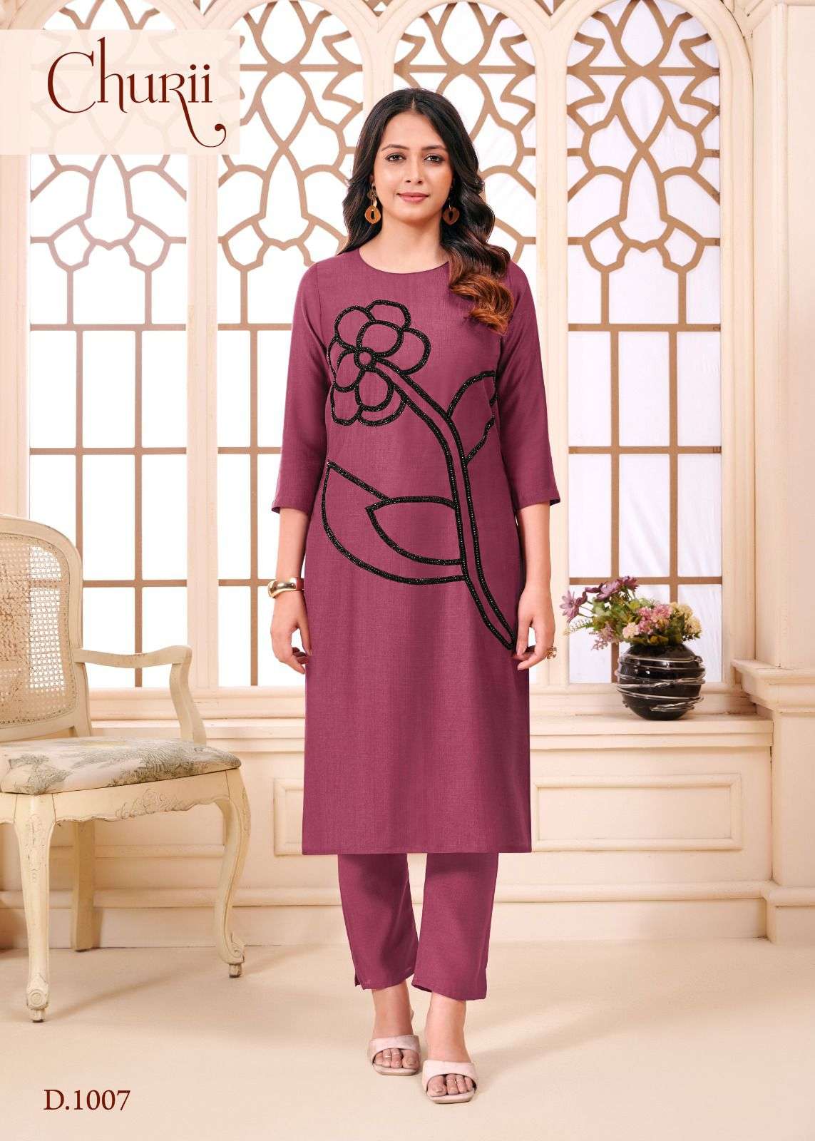 ROSE BY CHURII IN VATICAN TOP WITH INNER AND PANT WITH POCKET 