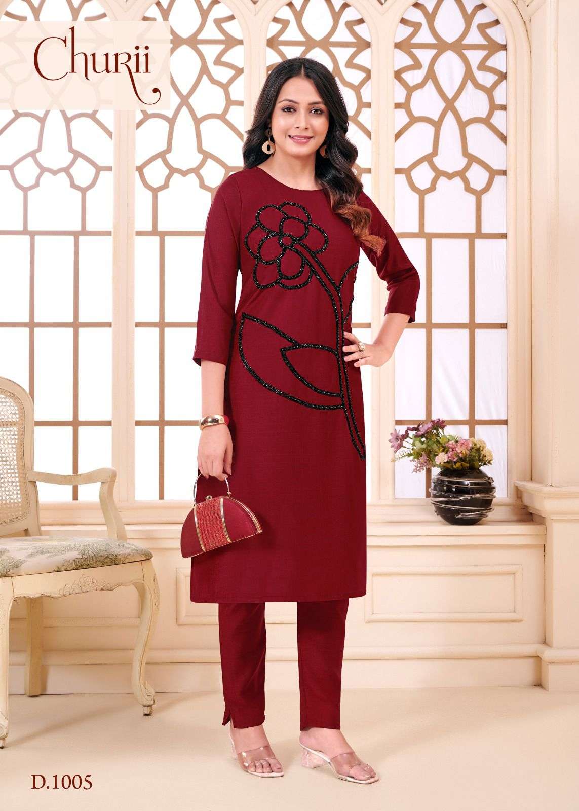 ROSE BY CHURII IN VATICAN TOP WITH INNER AND PANT WITH POCKET 