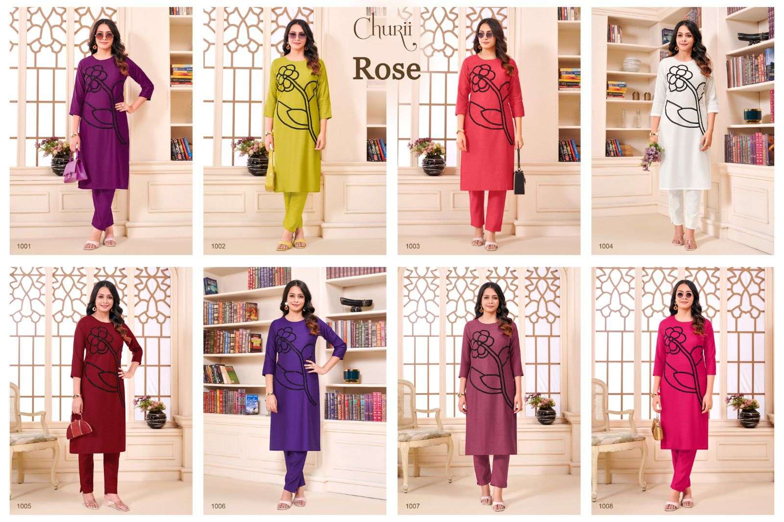 ROSE BY CHURII IN VATICAN TOP WITH INNER AND PANT WITH POCKET 