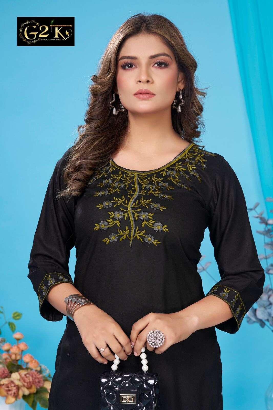 ROSHINI VOL-3 BY G2K IN AMZAING RAYON SHORT TOP WITH EMBROIDERY WORK 