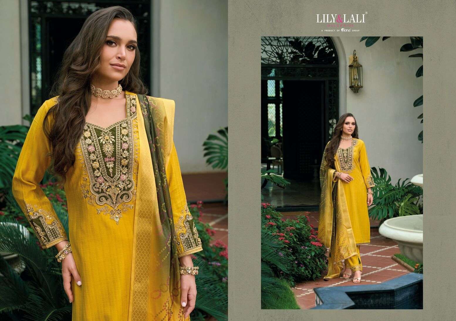 SAJAWAT BY LILY & LALI IN VISCOSE FABRICS WITH COTTON LINING & EMBROIDERY WORK 