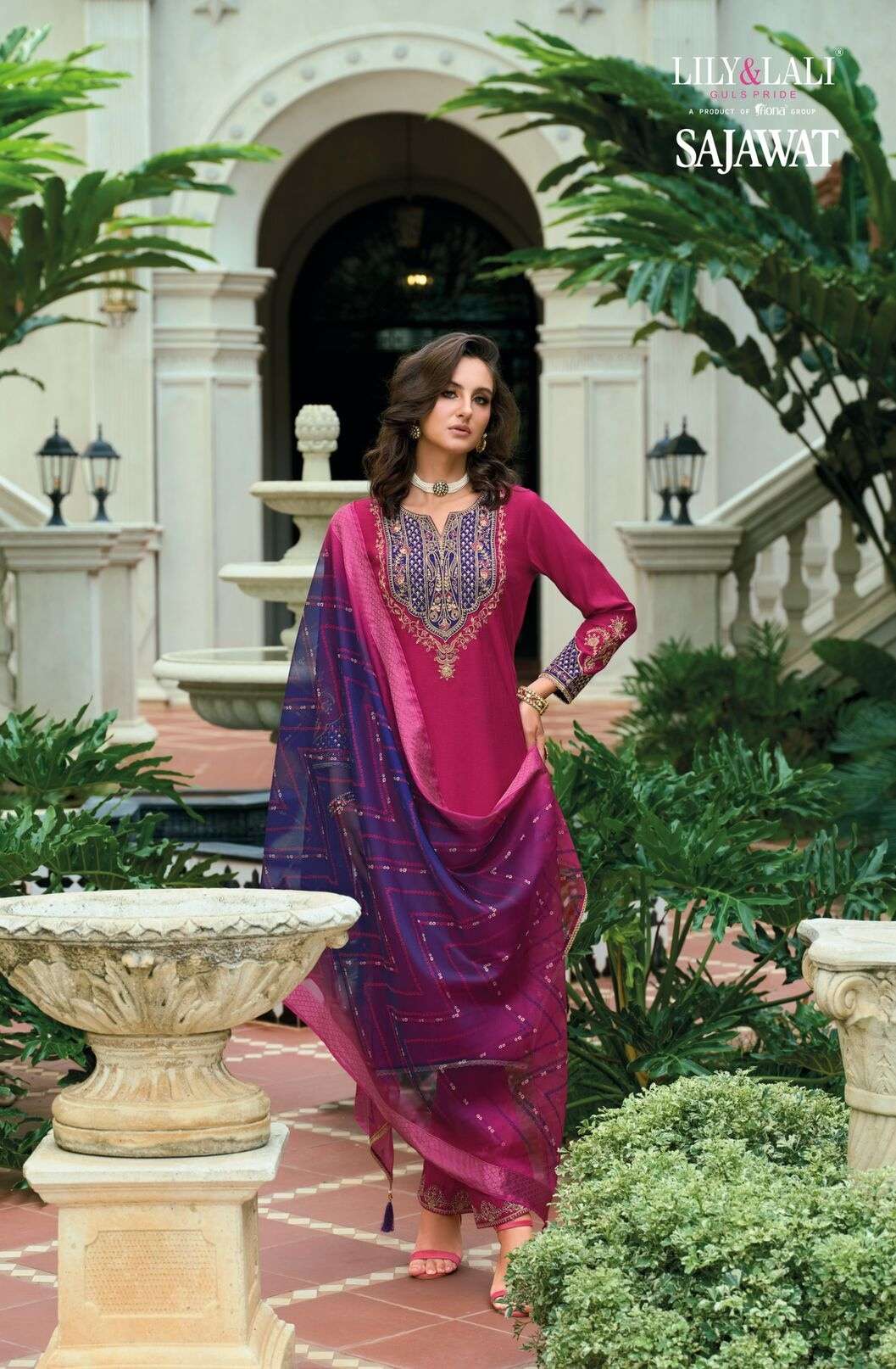 SAJAWAT BY LILY & LALI IN VISCOSE FABRICS WITH COTTON LINING & EMBROIDERY WORK 