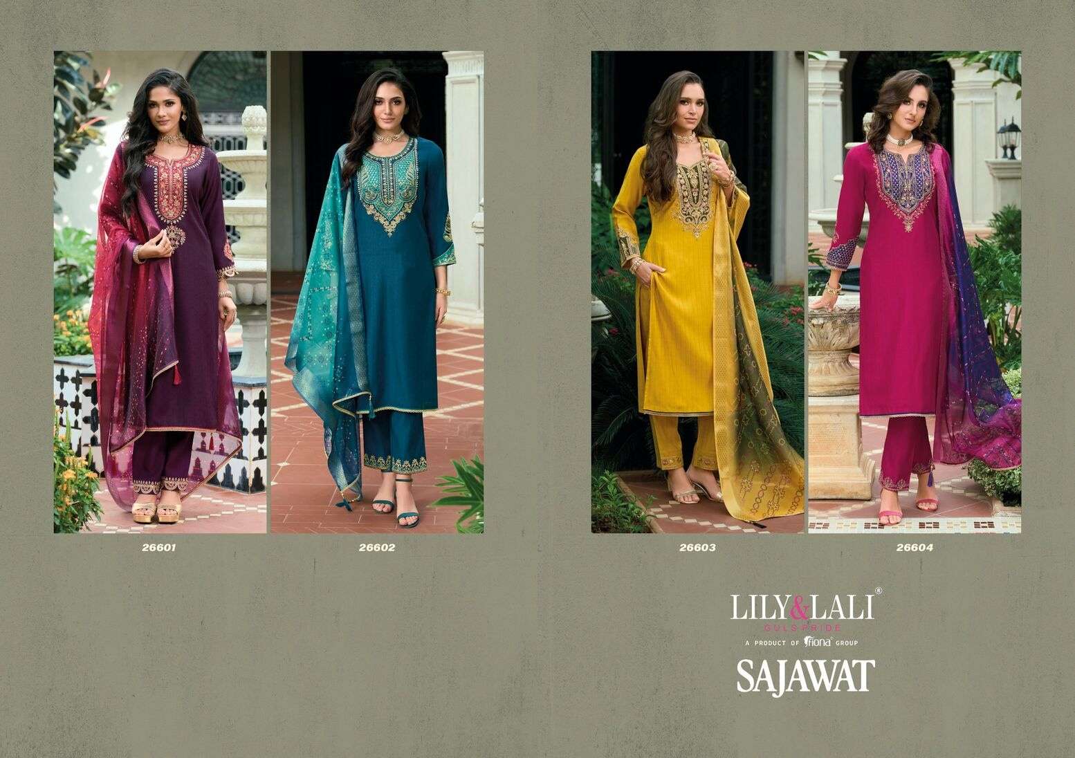 SAJAWAT BY LILY & LALI IN VISCOSE FABRICS WITH COTTON LINING & EMBROIDERY WORK 