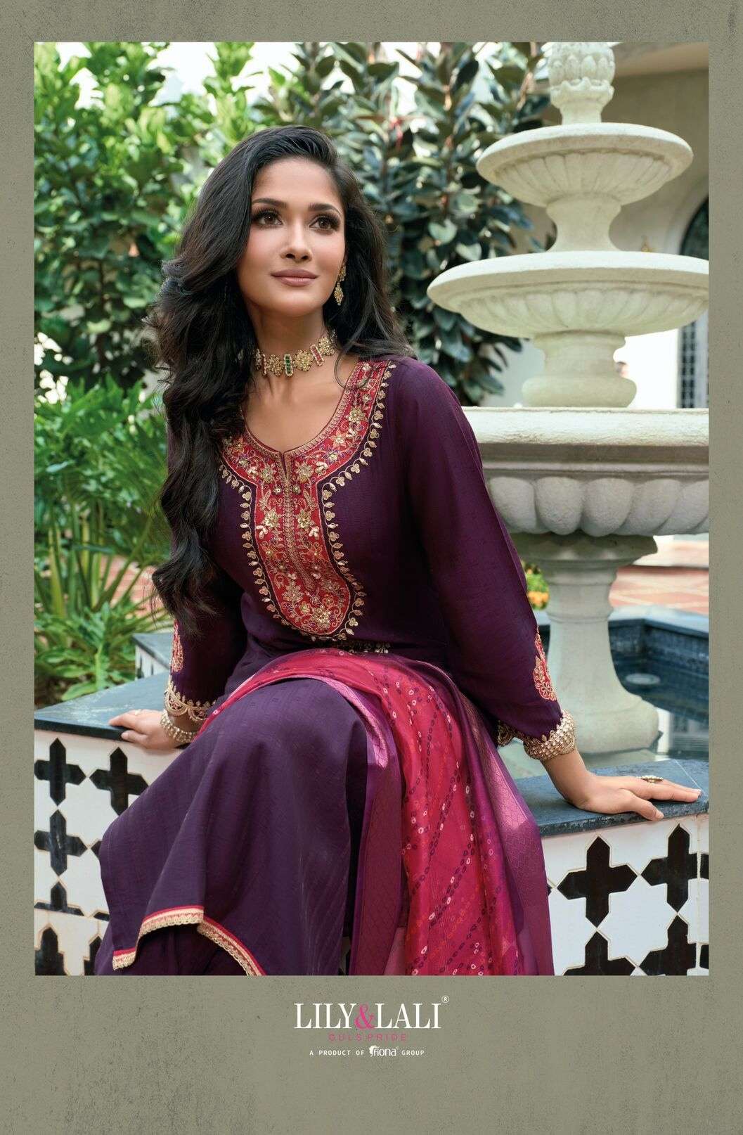 SAJAWAT BY LILY & LALI IN VISCOSE FABRICS WITH COTTON LINING & EMBROIDERY WORK 