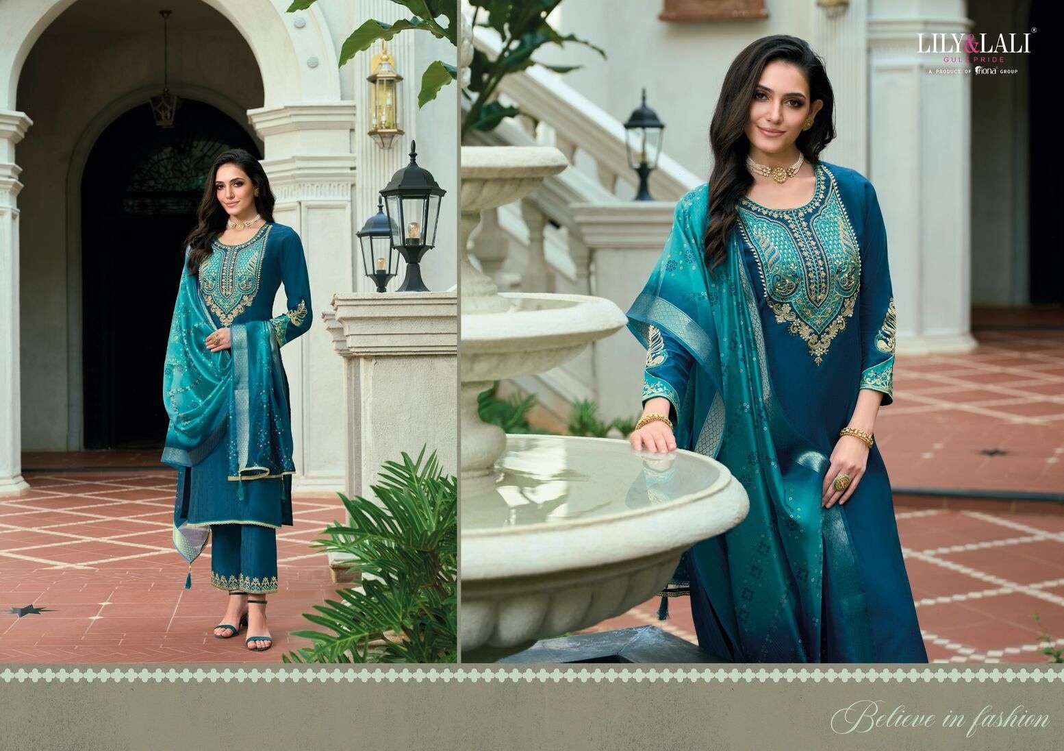 SAJAWAT BY LILY & LALI IN VISCOSE FABRICS WITH COTTON LINING & EMBROIDERY WORK 