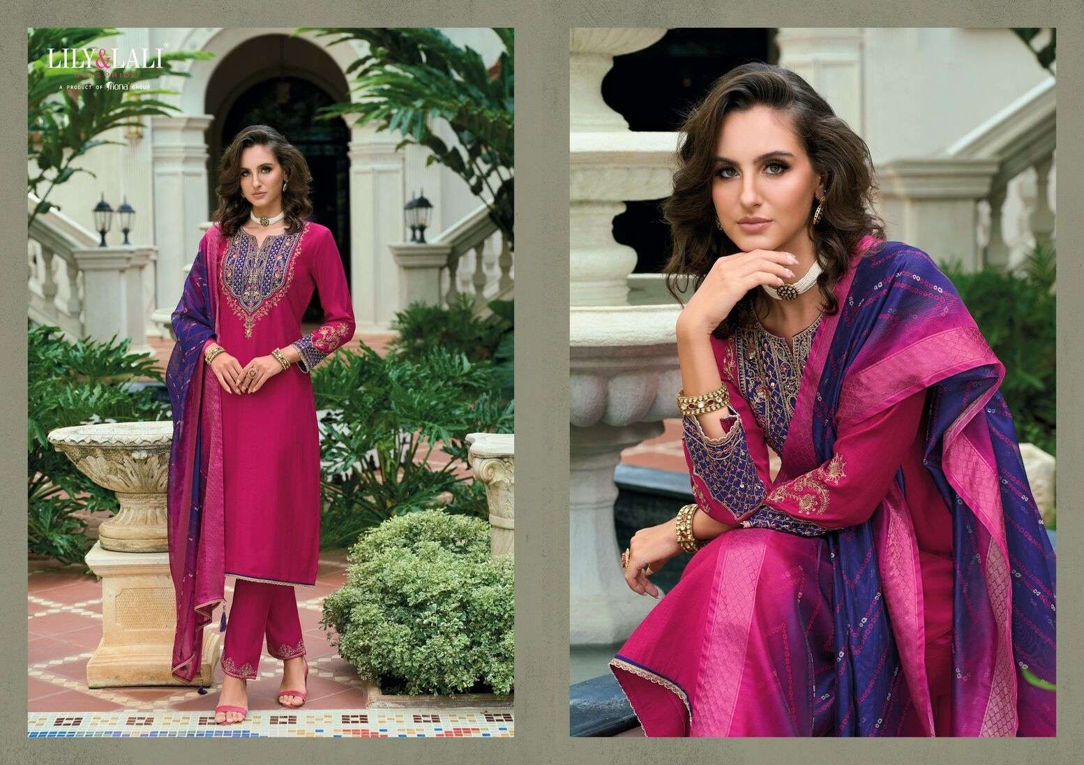 SAJAWAT BY LILY & LALI IN VISCOSE FABRICS WITH COTTON LINING & EMBROIDERY WORK 